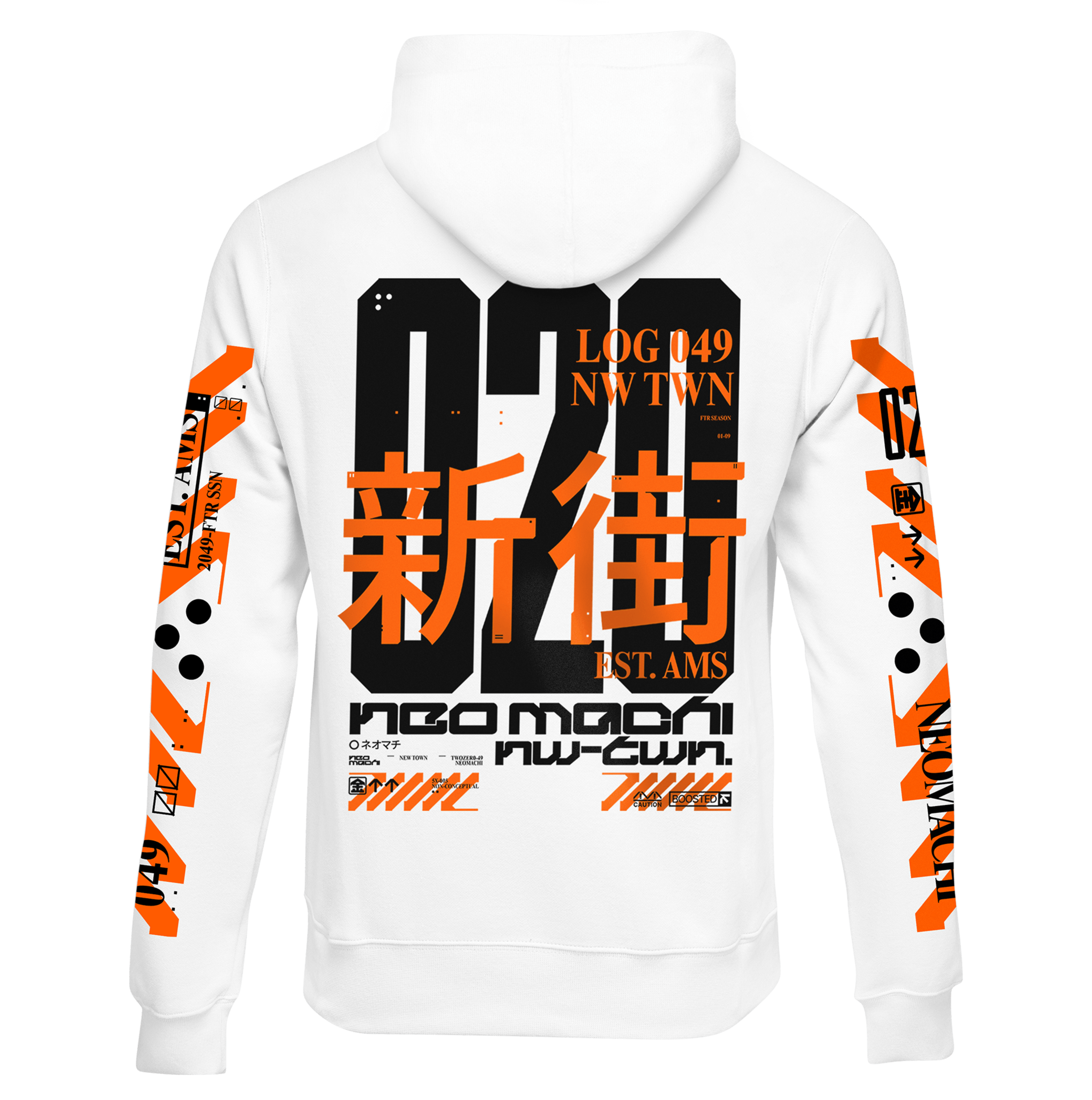 Cyberpunk Hoodie NeoAmsterdam Front White