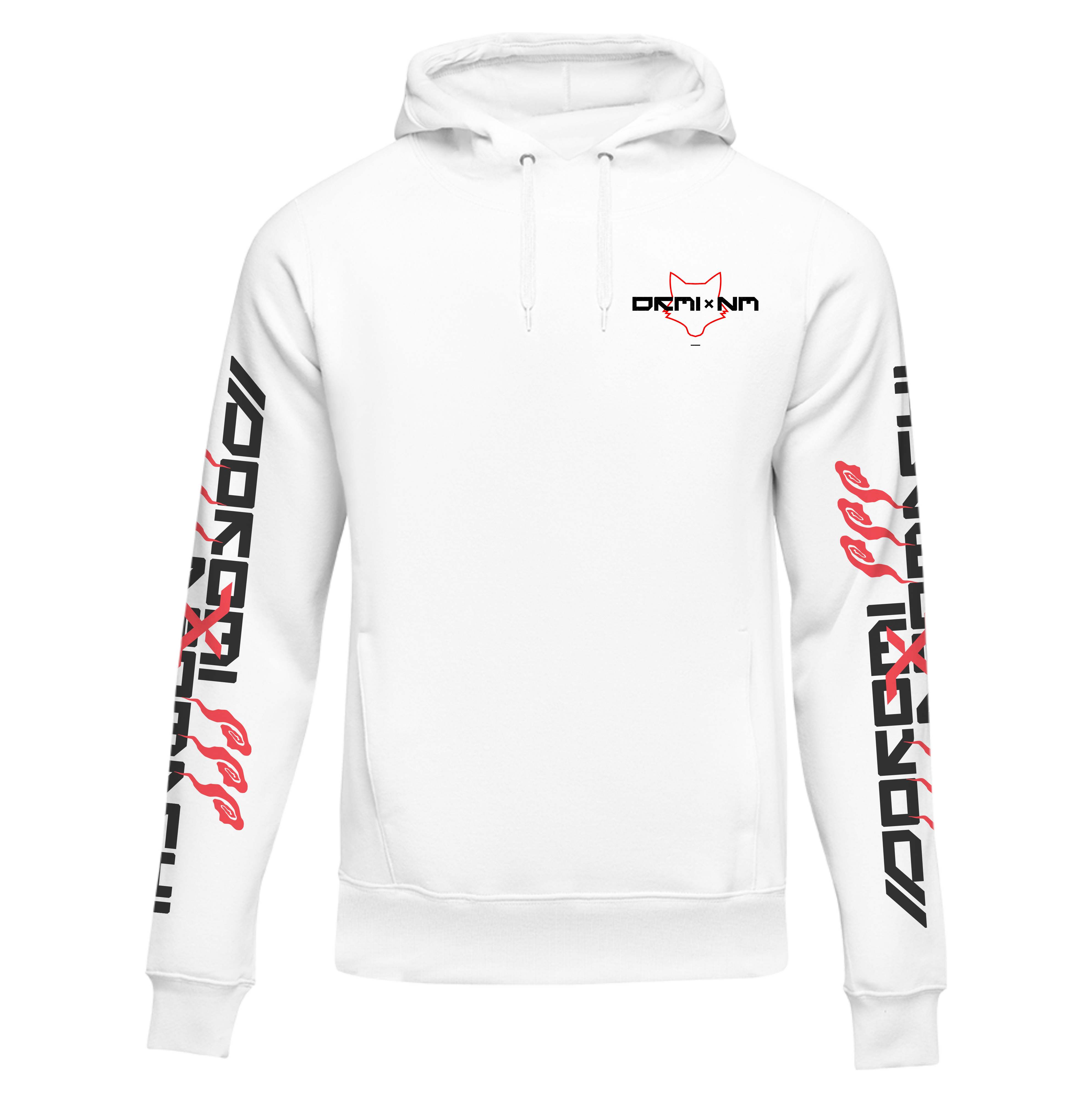 DKMIxNM HOODIE Cyberpunk Techwear White