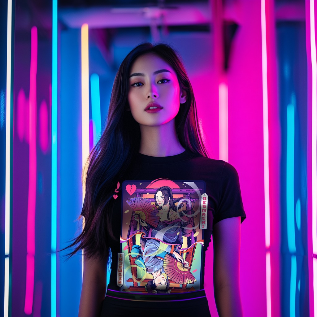 JOOU cyberpunk t-shirt female black