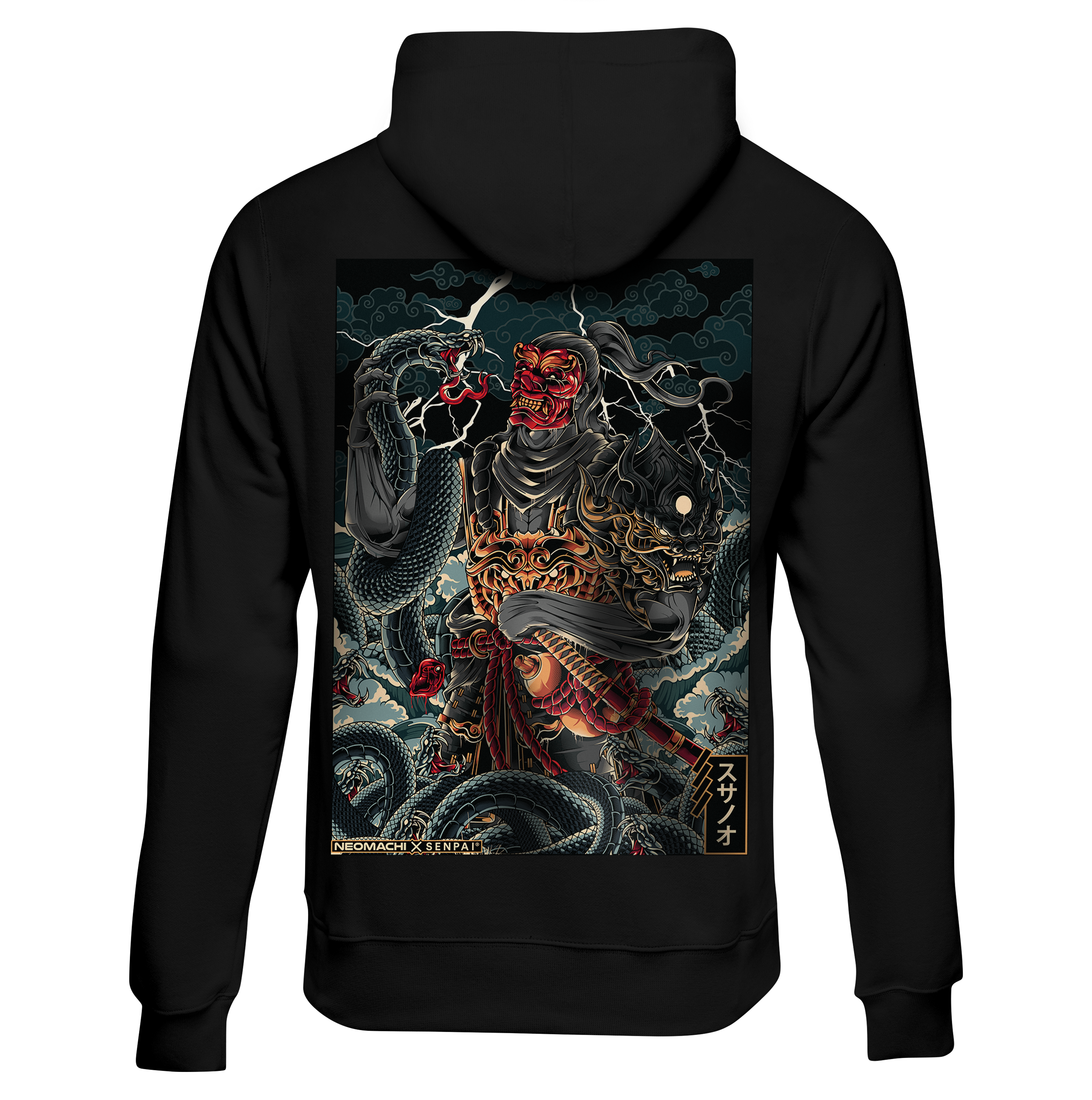 Cyberpunk Hoodie Black - Susanoo - Tech Wear Shirt - Image position 1 - Neomachi