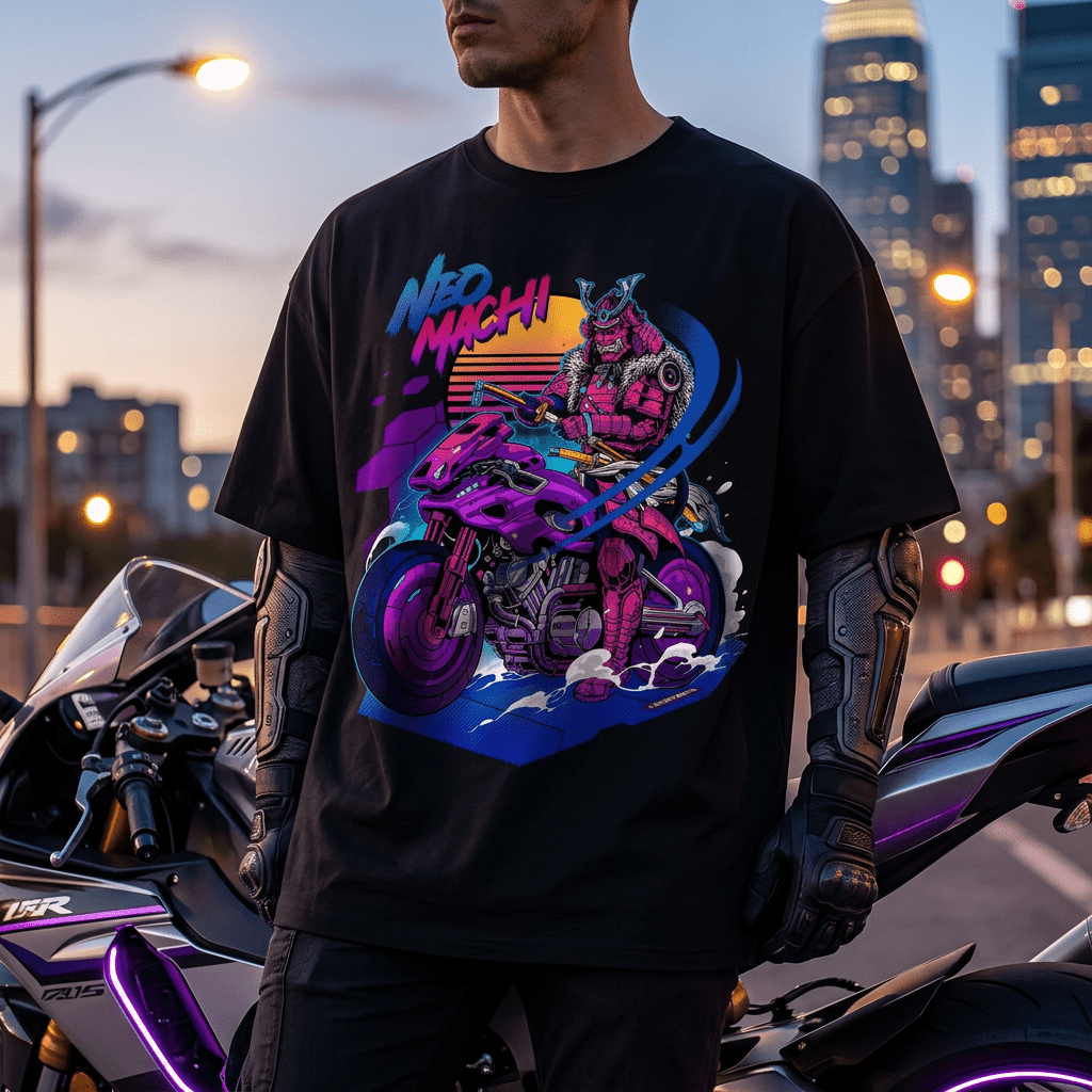 BAIKU: T - SHIRT - NEOMACHI - Cyberpunk - Techwear - Gaming