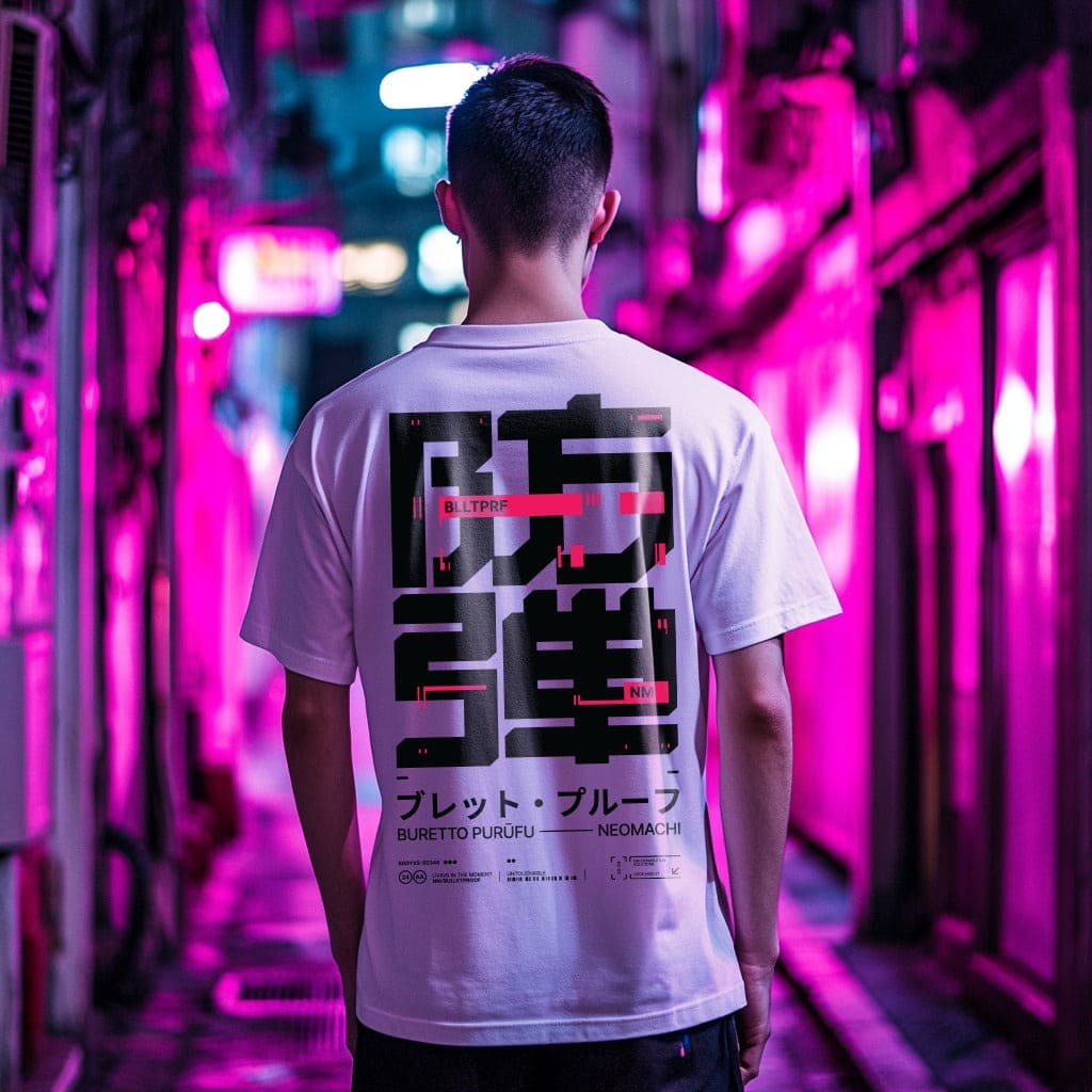 BLLTPRF: T - SHIRT - NEOMACHI - Cyberpunk - Techwear - Gaming