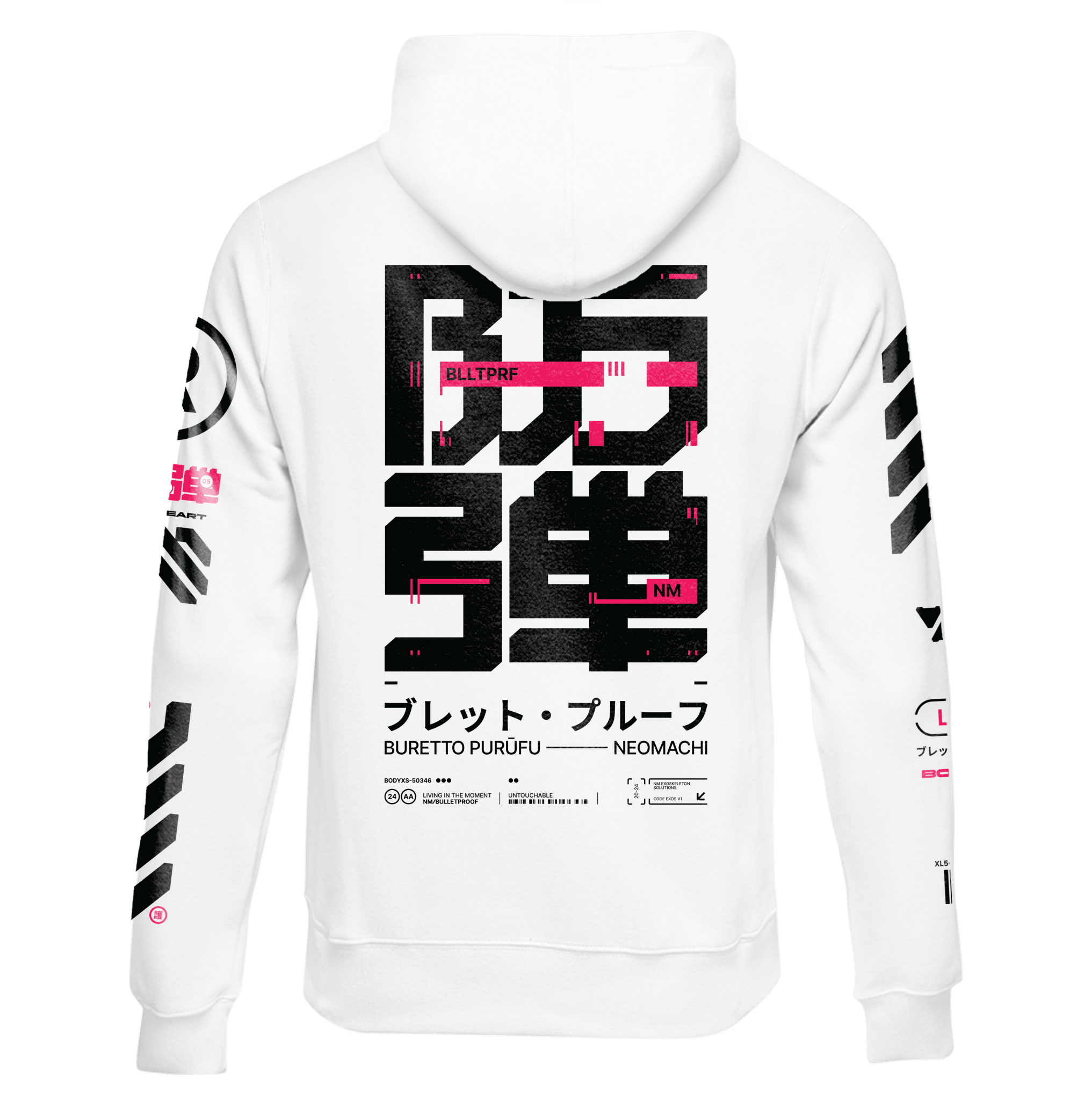 BLLTPRF: ZIP HOODIE - NEOMACHI - Cyberpunk - Techwear - Gaming