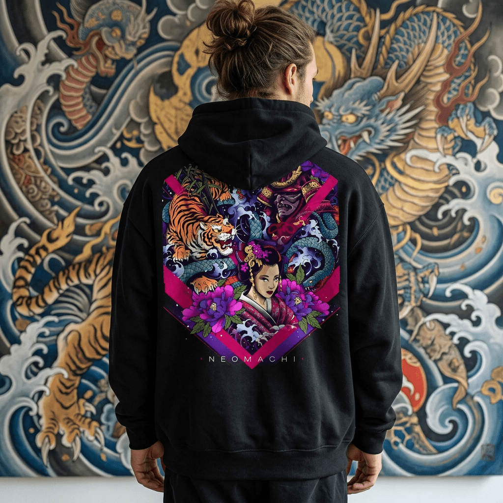 BUNSHIN: HOODIE - NEOMACHI - Cyberpunk - Techwear - Gaming