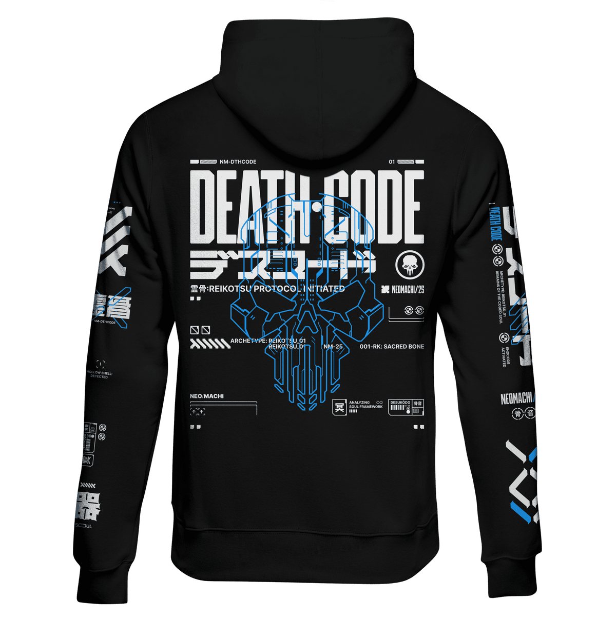 DESUKODO: ZIP HOODIE - NEOMACHI - Cyberpunk - Techwear - Gaming