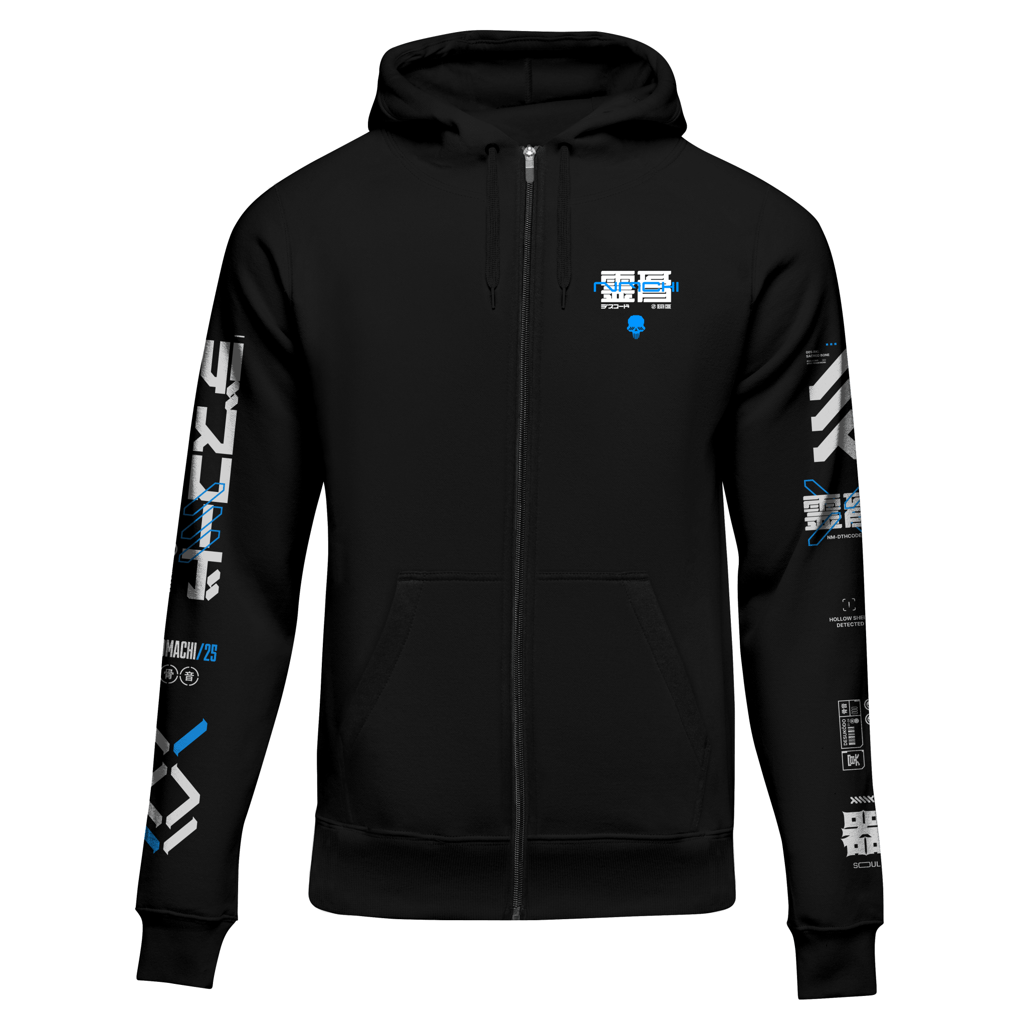 DESUKODO: ZIP HOODIE - NEOMACHI - Cyberpunk - Techwear - Gaming