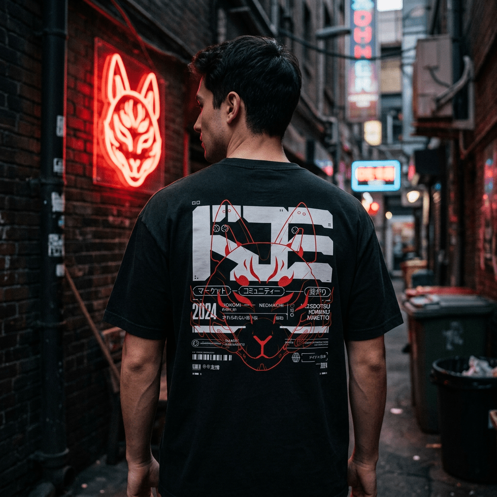 DKMIxNM: T - SHIRT - NEOMACHI - Cyberpunk - Techwear - Gaming
