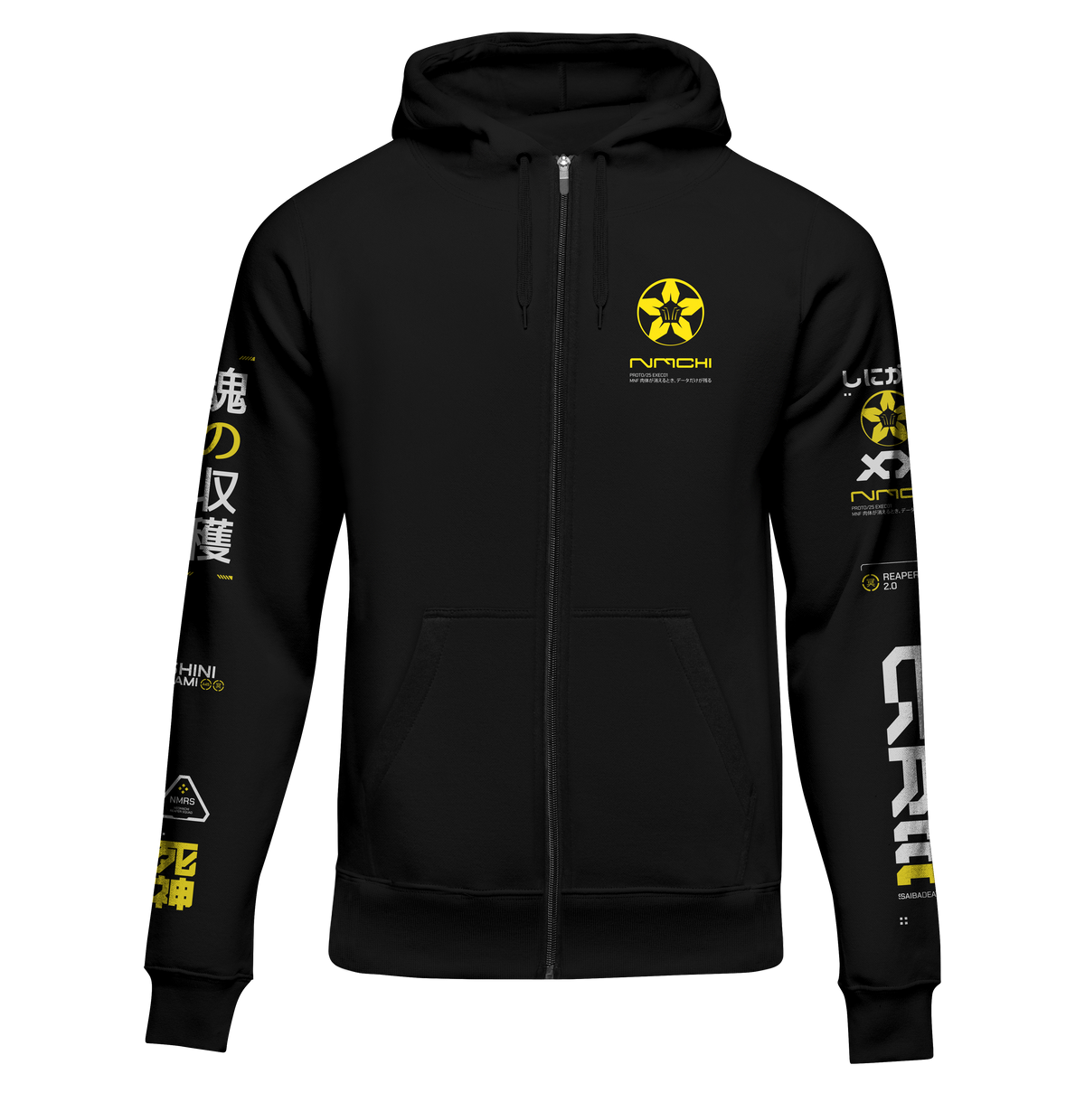 SHINIGAMI spider lily zip hoodie, view 3