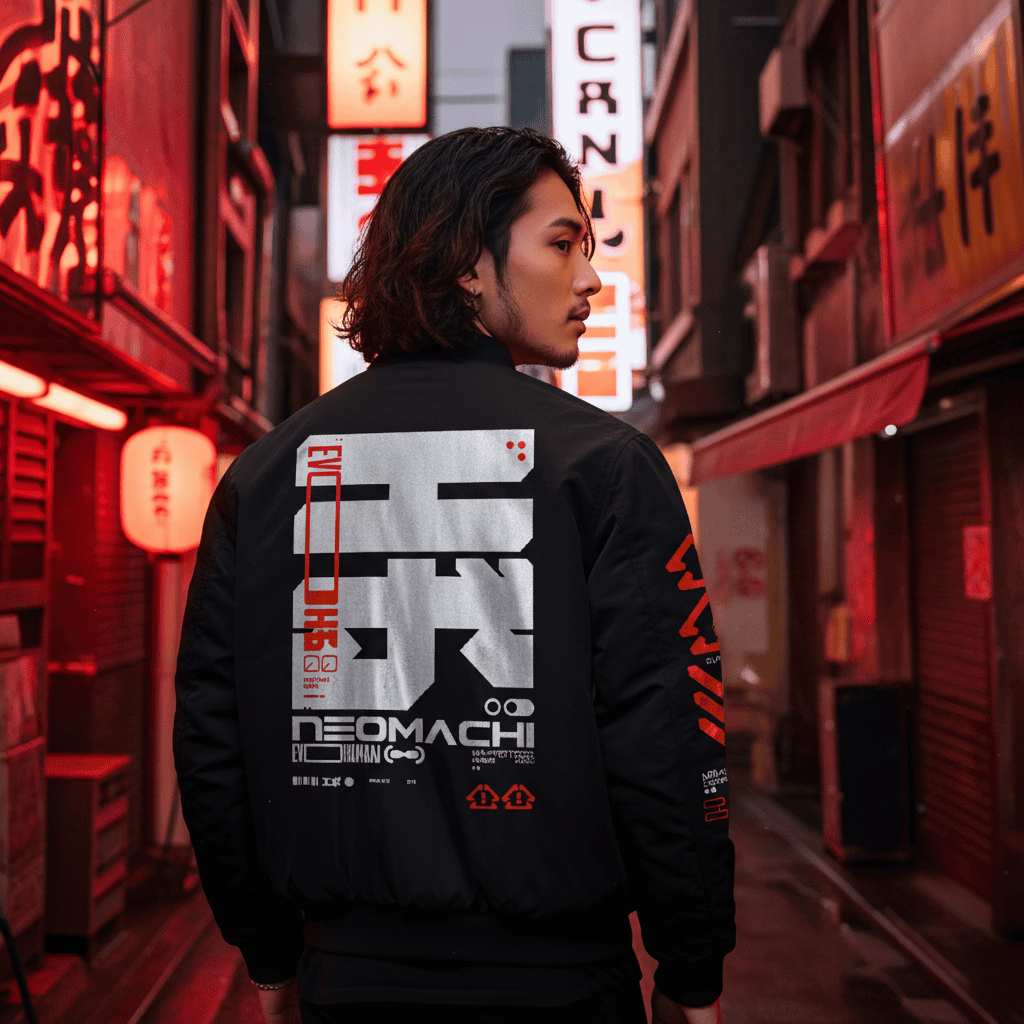 EVO: PREMIUM BOMBER - NEOMACHI - Cyberpunk - Techwear - Gaming