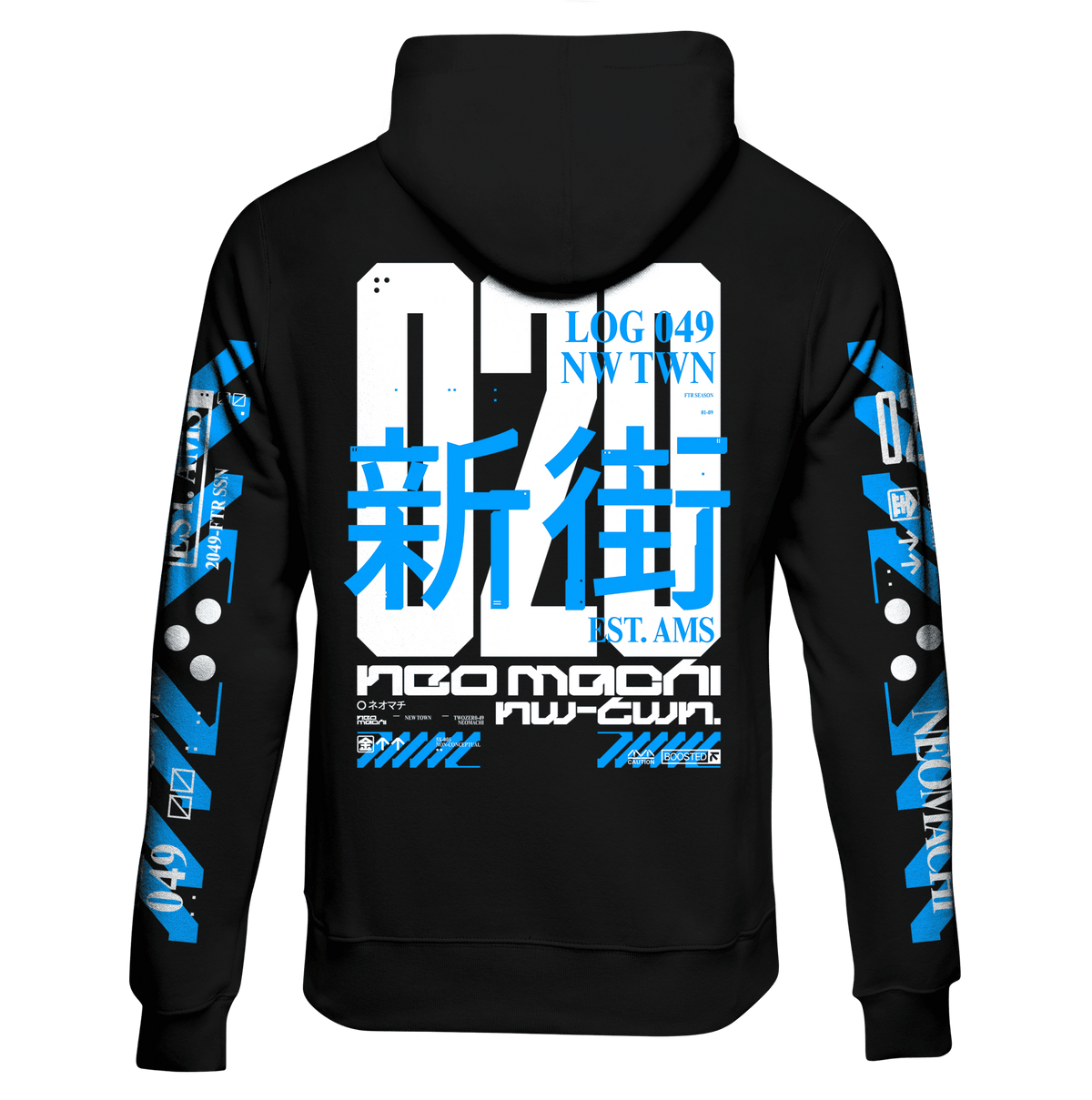 NEOAMSTERDAM - 3: ZIP HOODIE - NEOMACHI - Cyberpunk - Techwear - Gaming