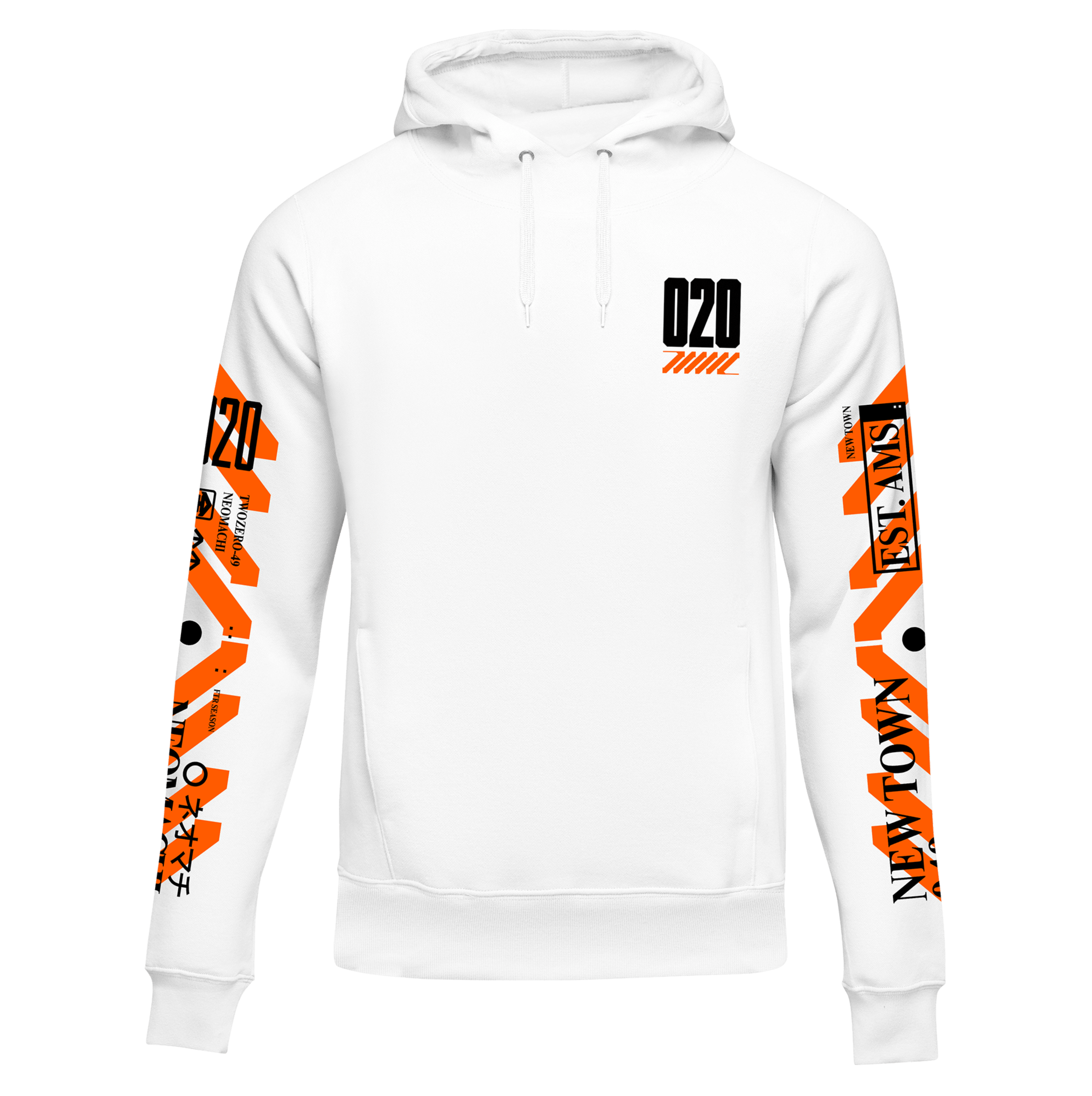 Cyberpunk Hoodie NeoAmsterdam Front White