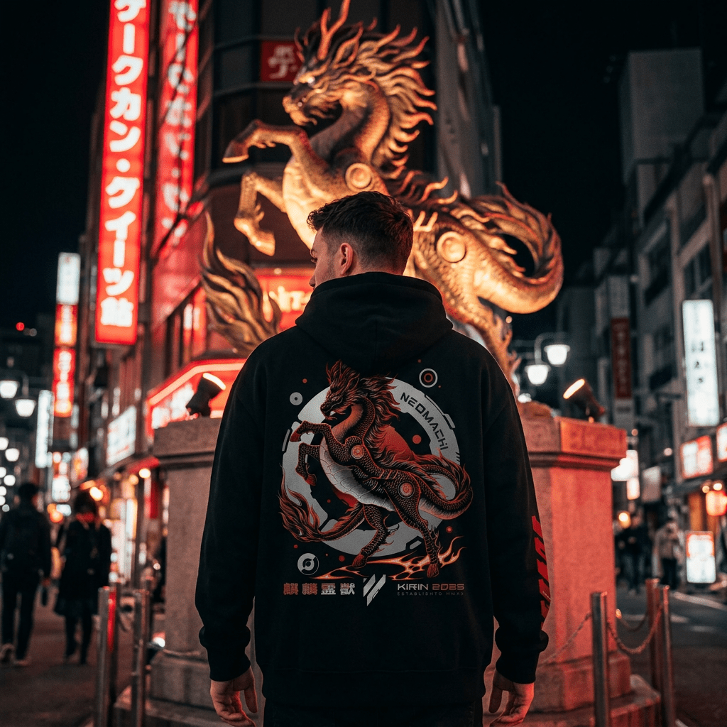 QILIN: HOODIE - NEOMACHI - Cyberpunk - Techwear - Gaming