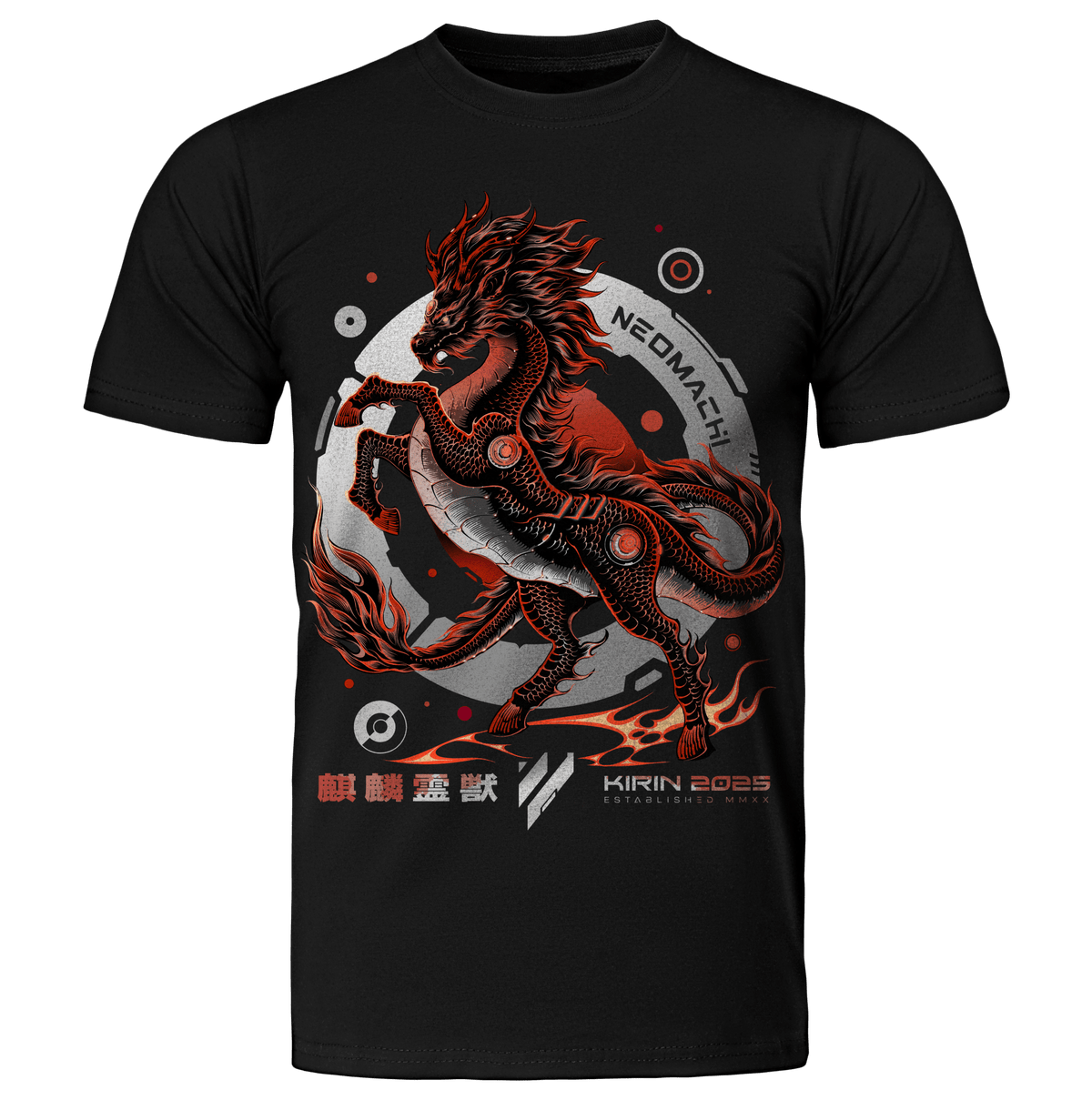 QILIN: T - SHIRT - NEOMACHI - Cyberpunk - Techwear - Gaming