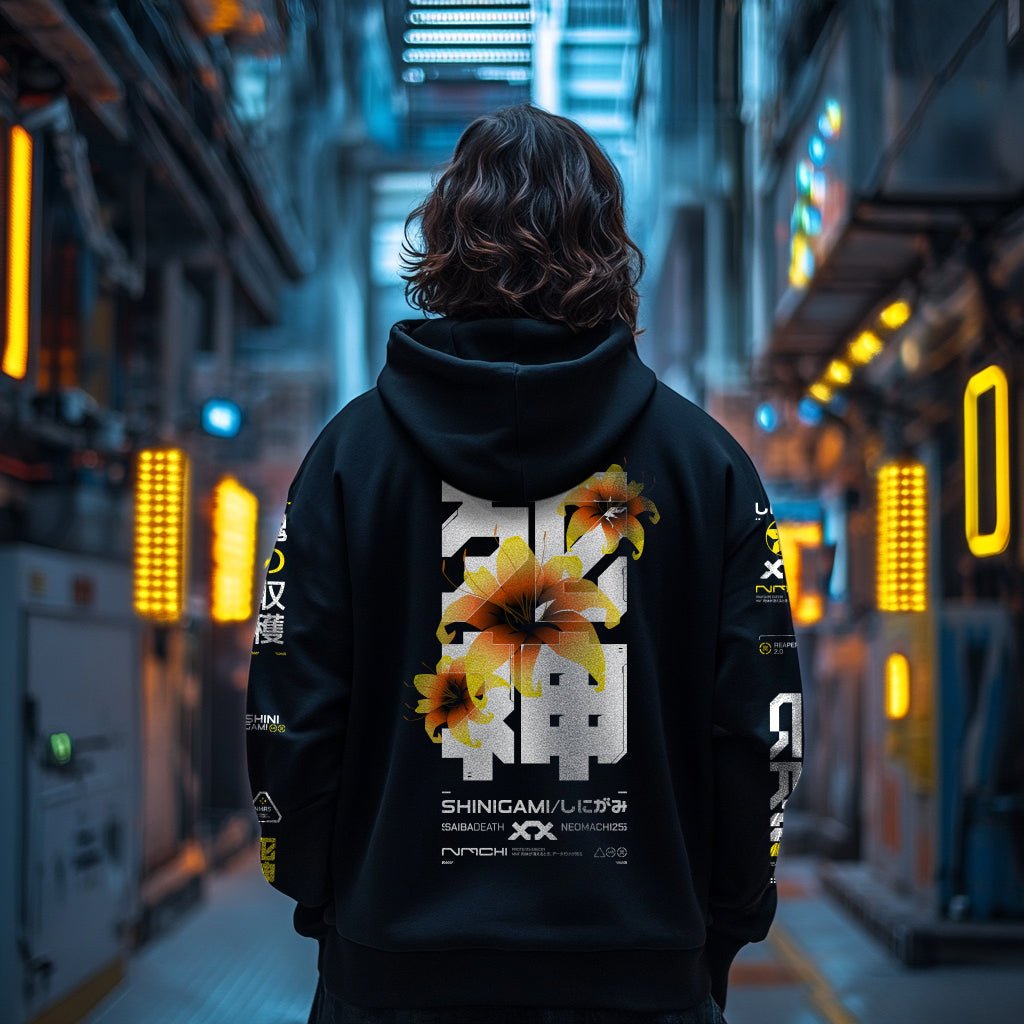 SHINIGAMI: HOODIE - NEOMACHI - Cyberpunk - Techwear - Gaming