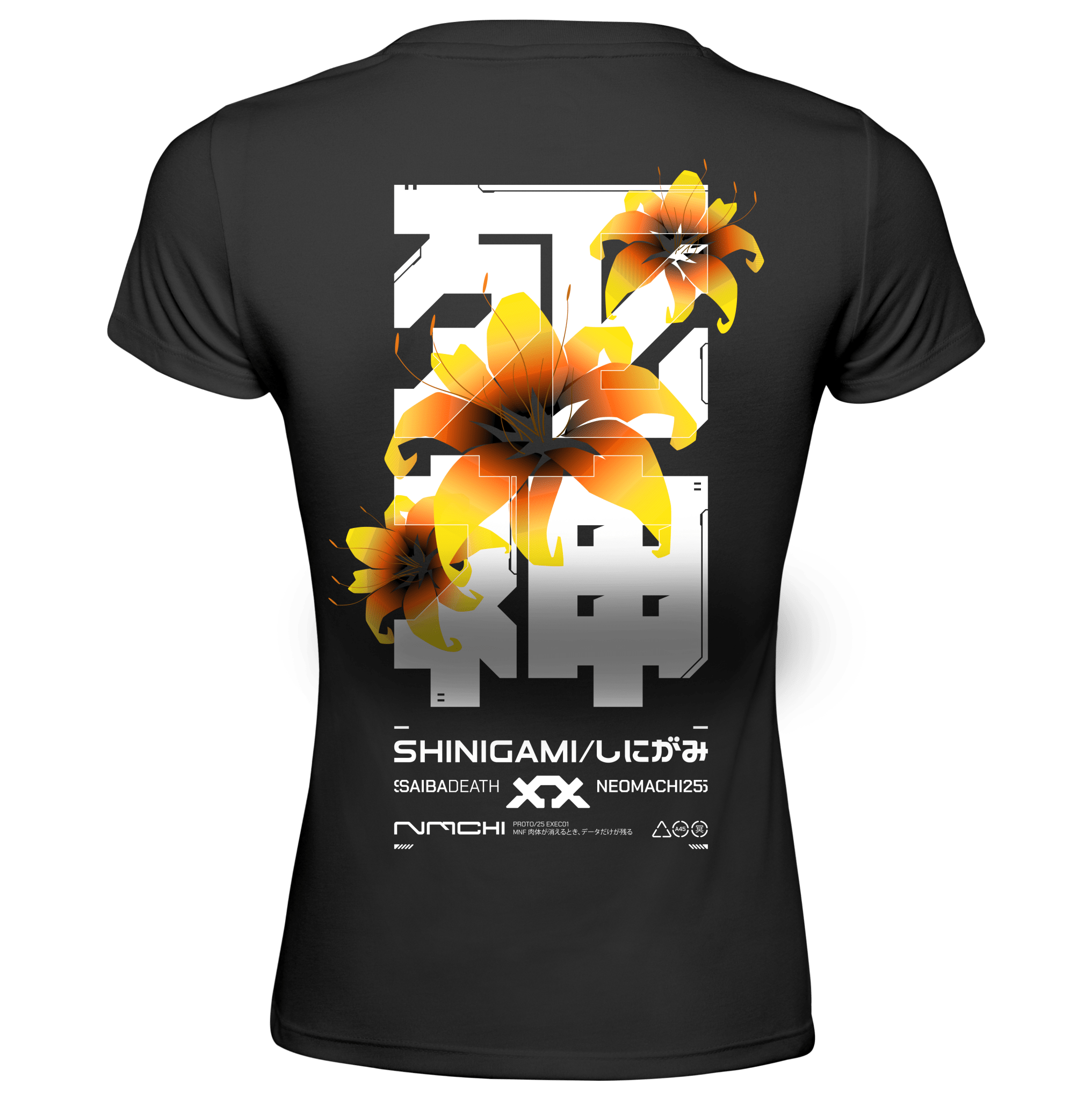 SHINIGAMI: WOMAN'S TEE - NEOMACHI - Cyberpunk - Techwear - Gaming