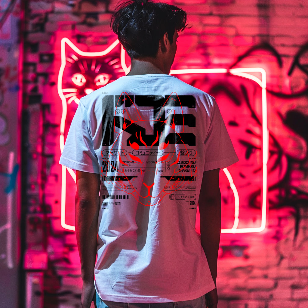 DKMixNM T-shirt Cyberpunk Techwear White