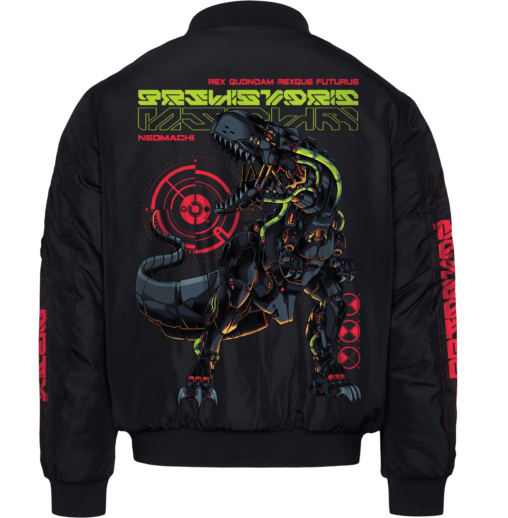 Cyberpunk Techwear: Japanese Inspired T-Rex Hoodie Design