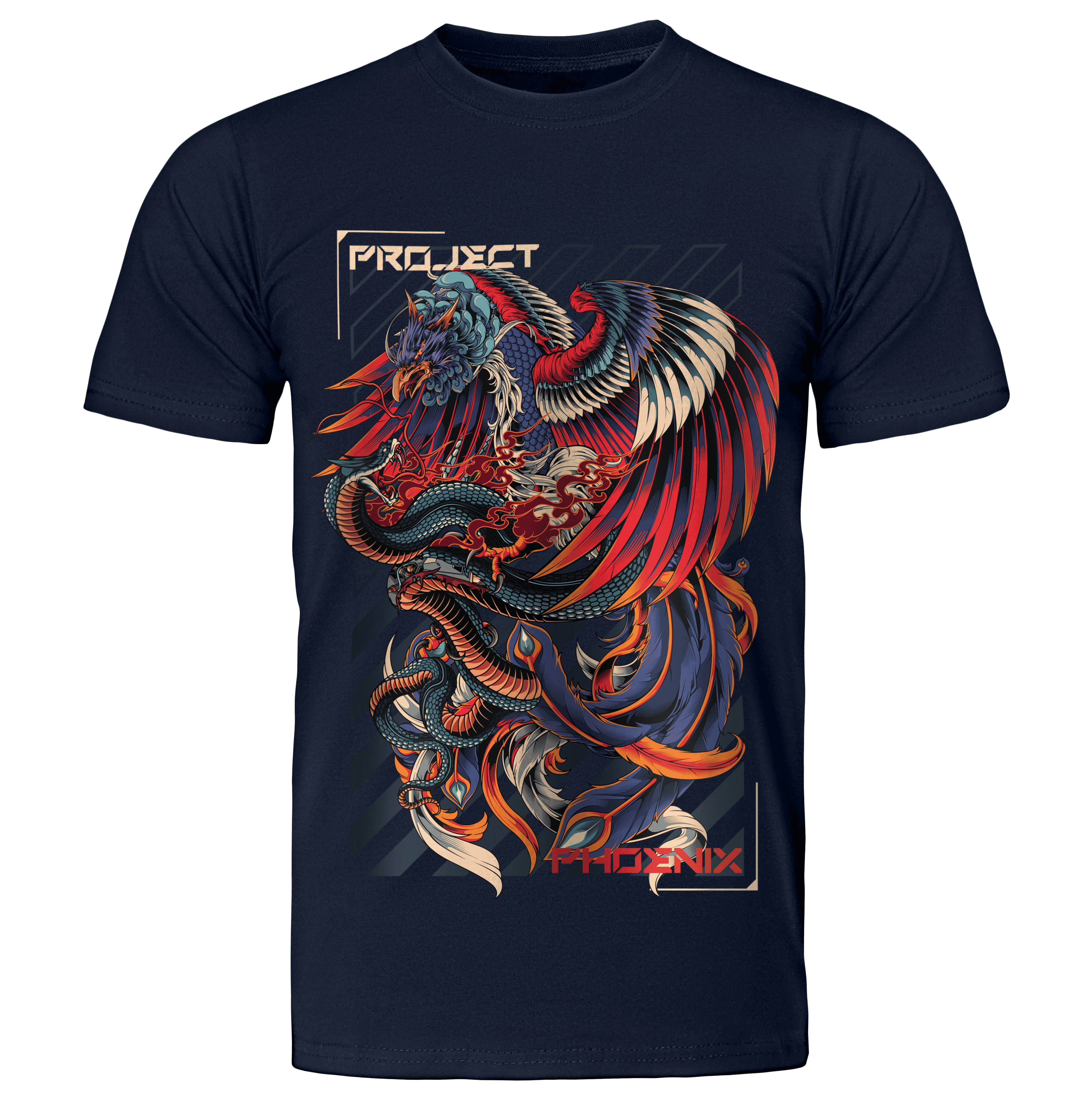 OTORI - Cyberpunk | vaporware | Japanese T-shirt Navy