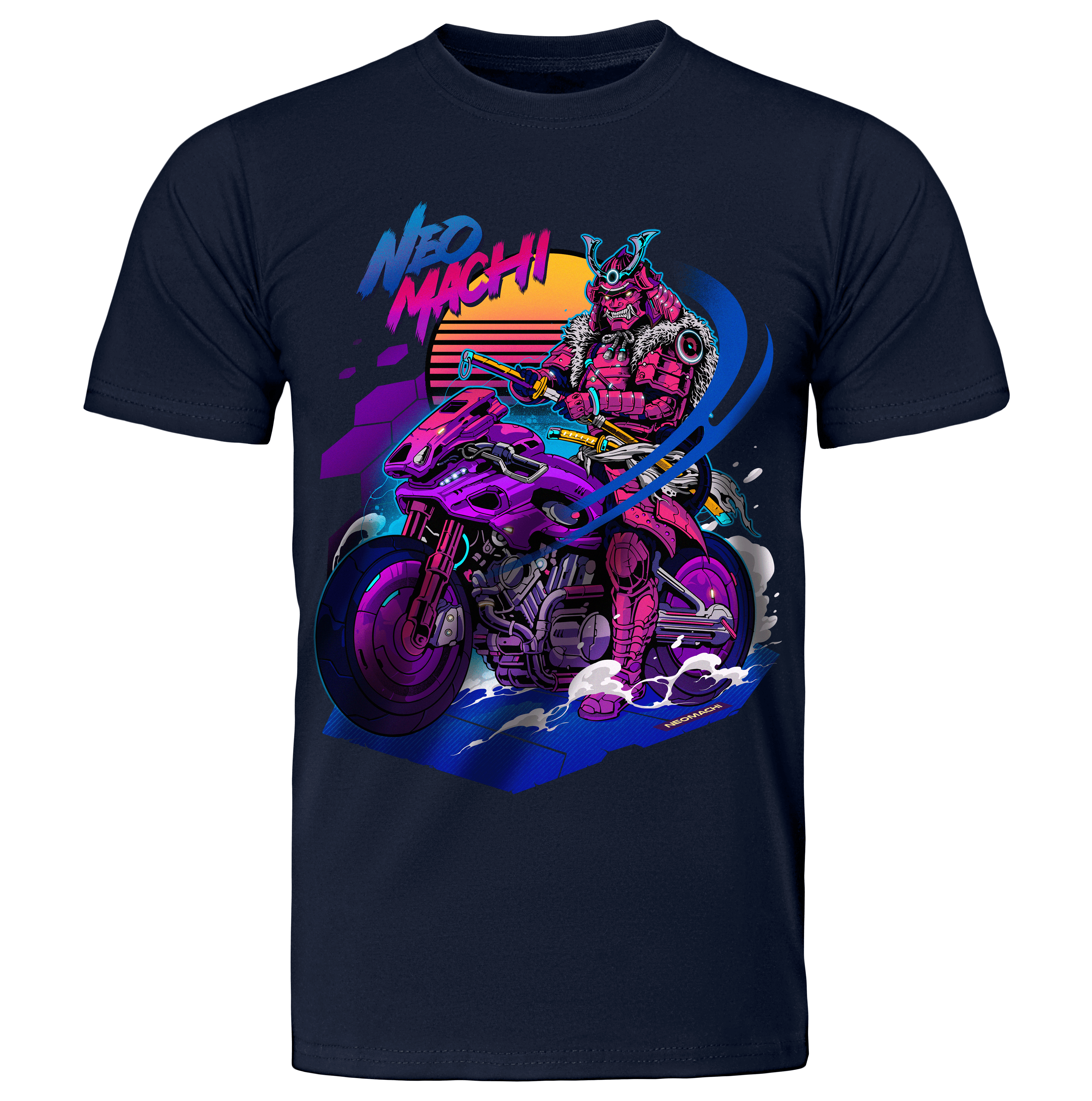 BAIKU T-shirt Cyberpunk Navy