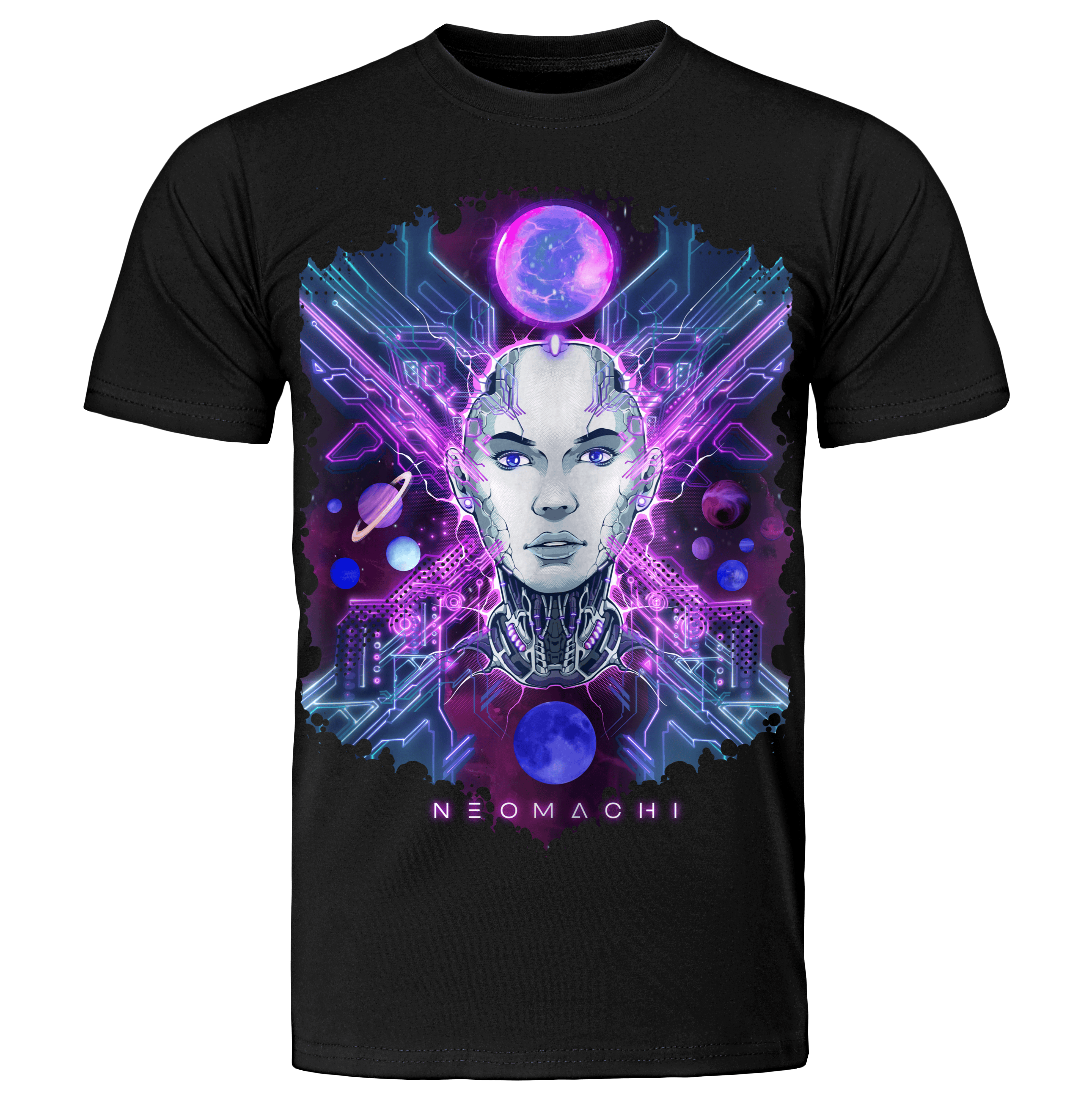 DARKNETRA - Cyberpunk | vaporware | Japanese T-shirt | Black