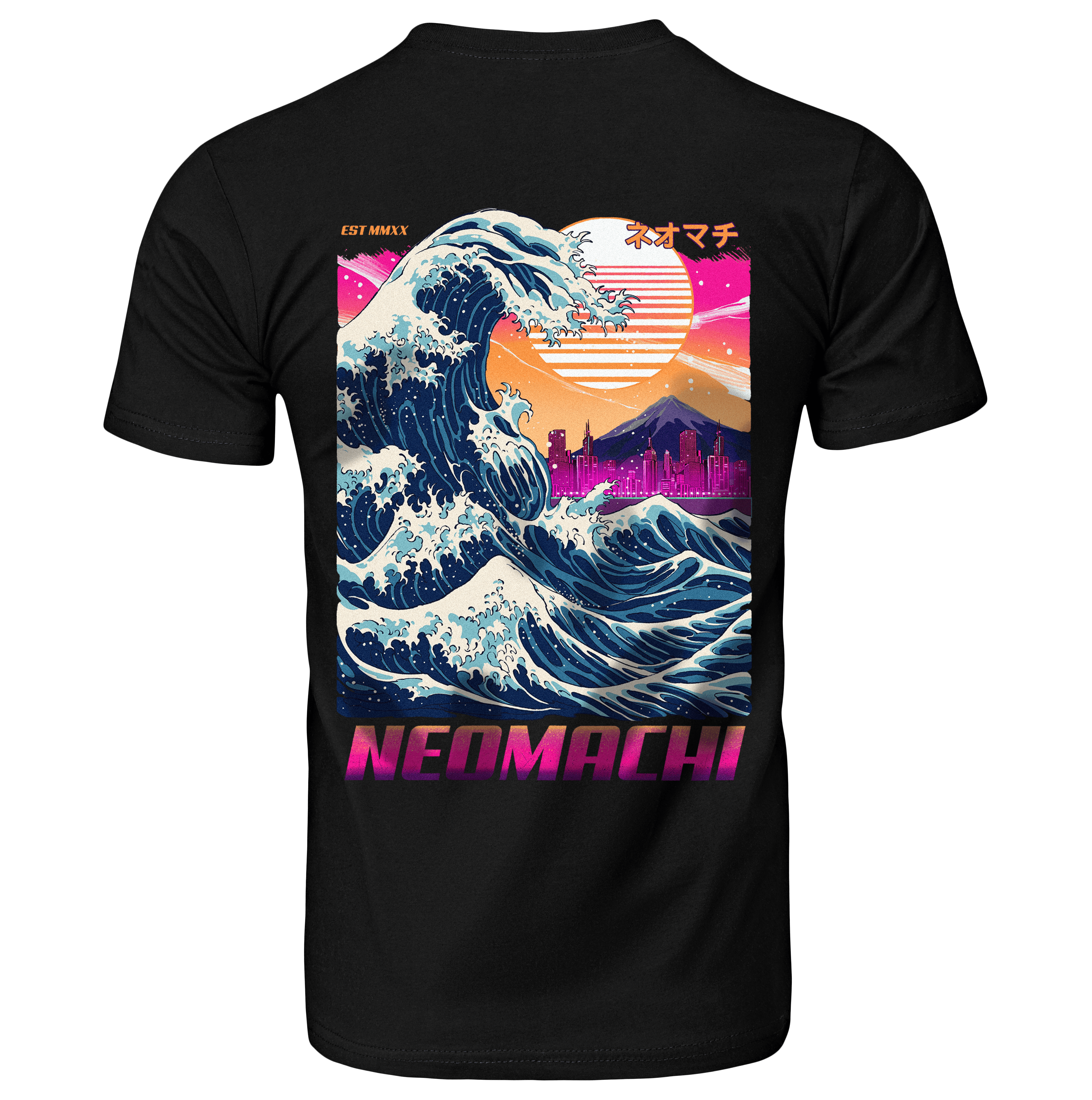 NEOMACHI KANAGAWA 2.0 T-shirt Cyberpunk Black
