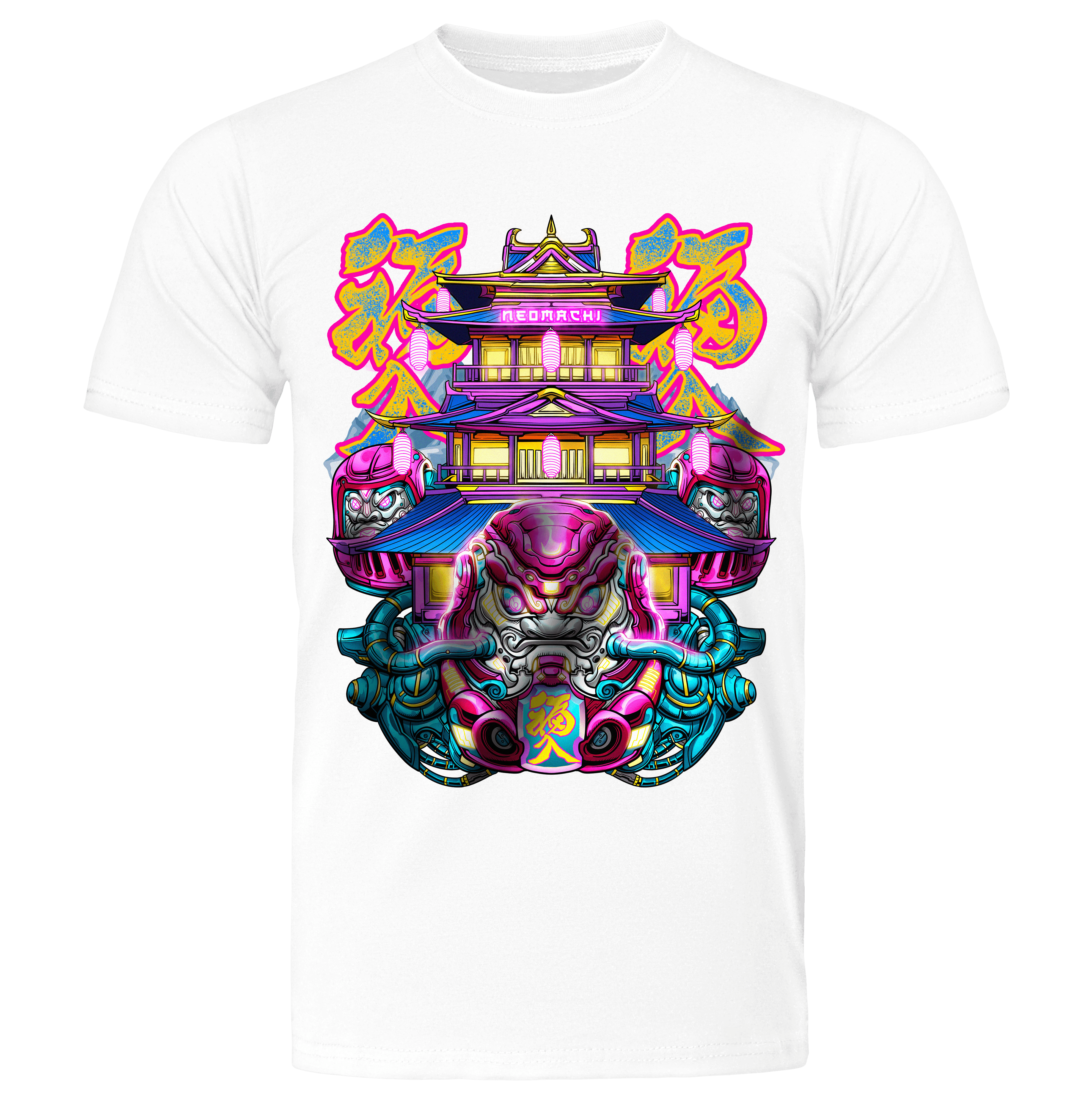 DARUMA T-shirt Cyberpunk White