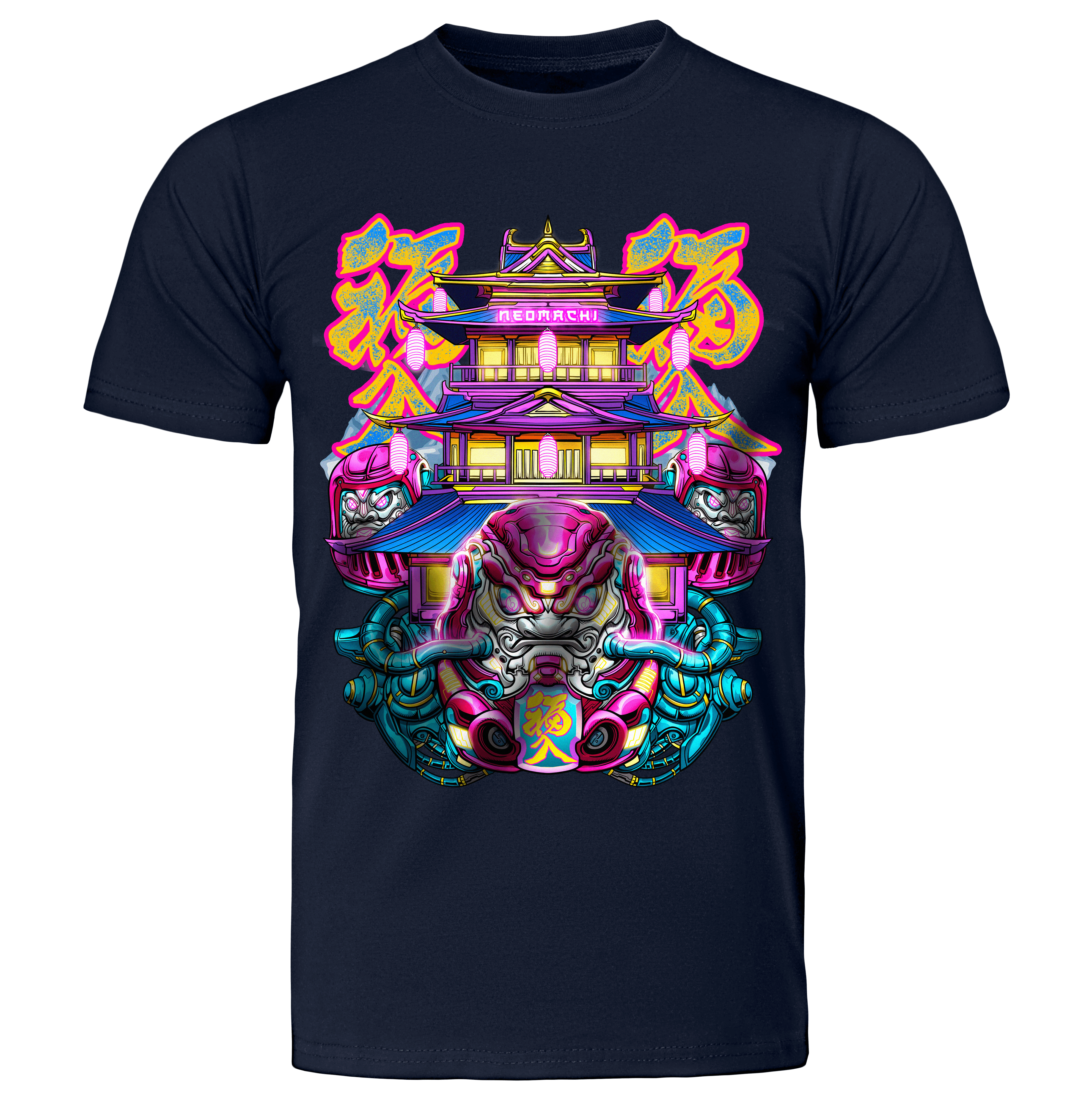 DARUMA T-shirt Cyberpunk Navy