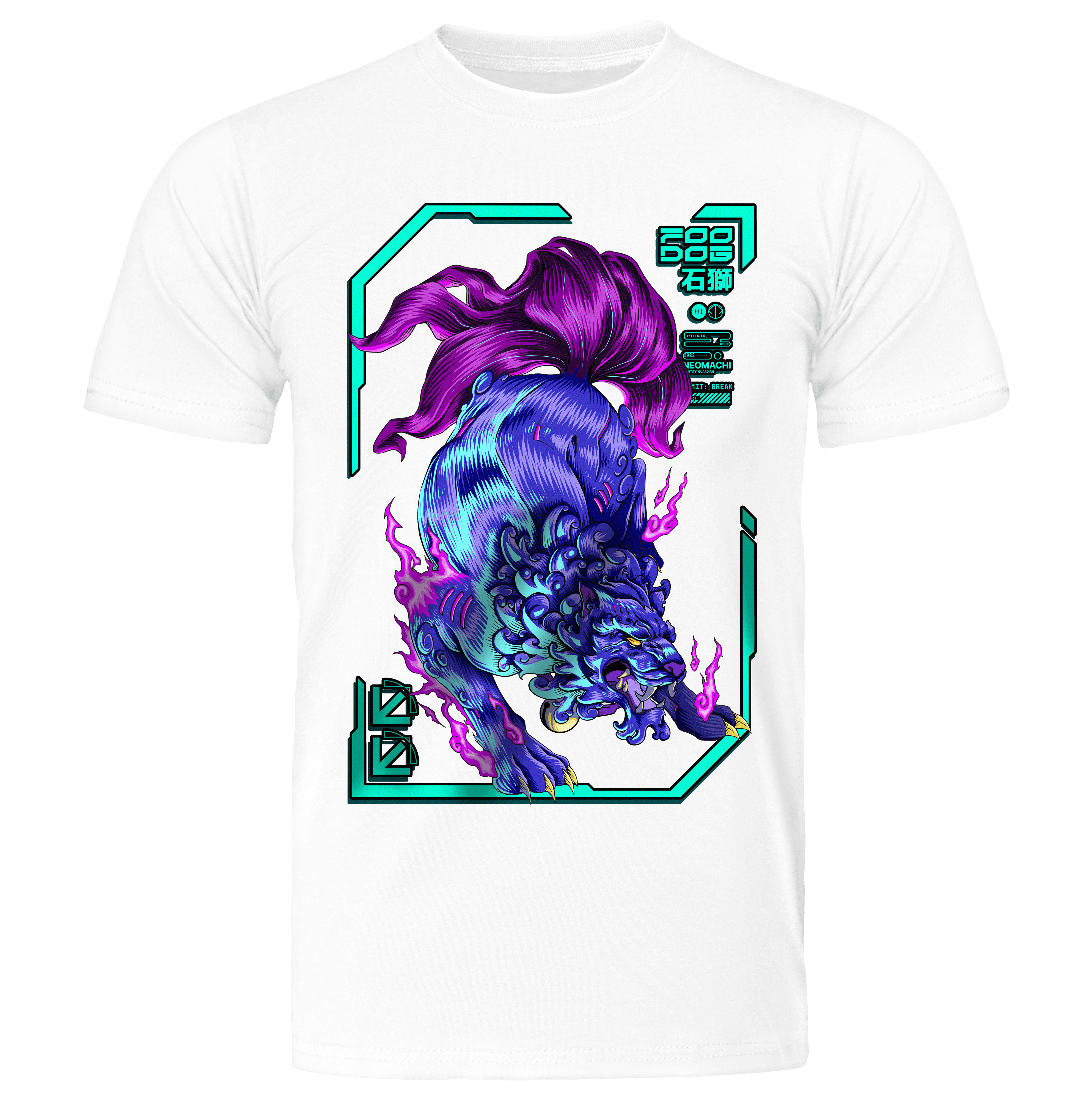 FOO DOG T-shirt Cyberpunk White