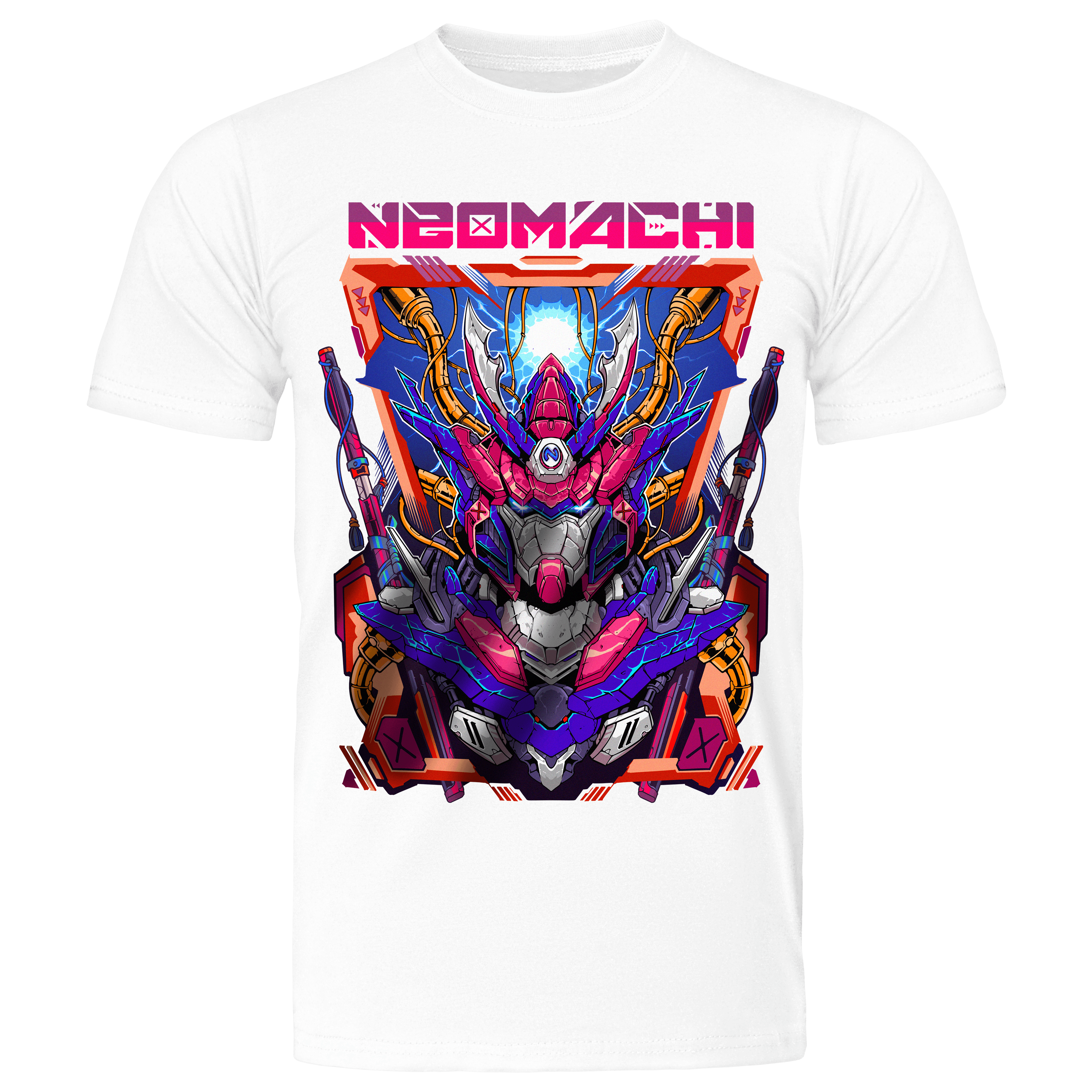 MECHA T-shirt Cyberpunk White