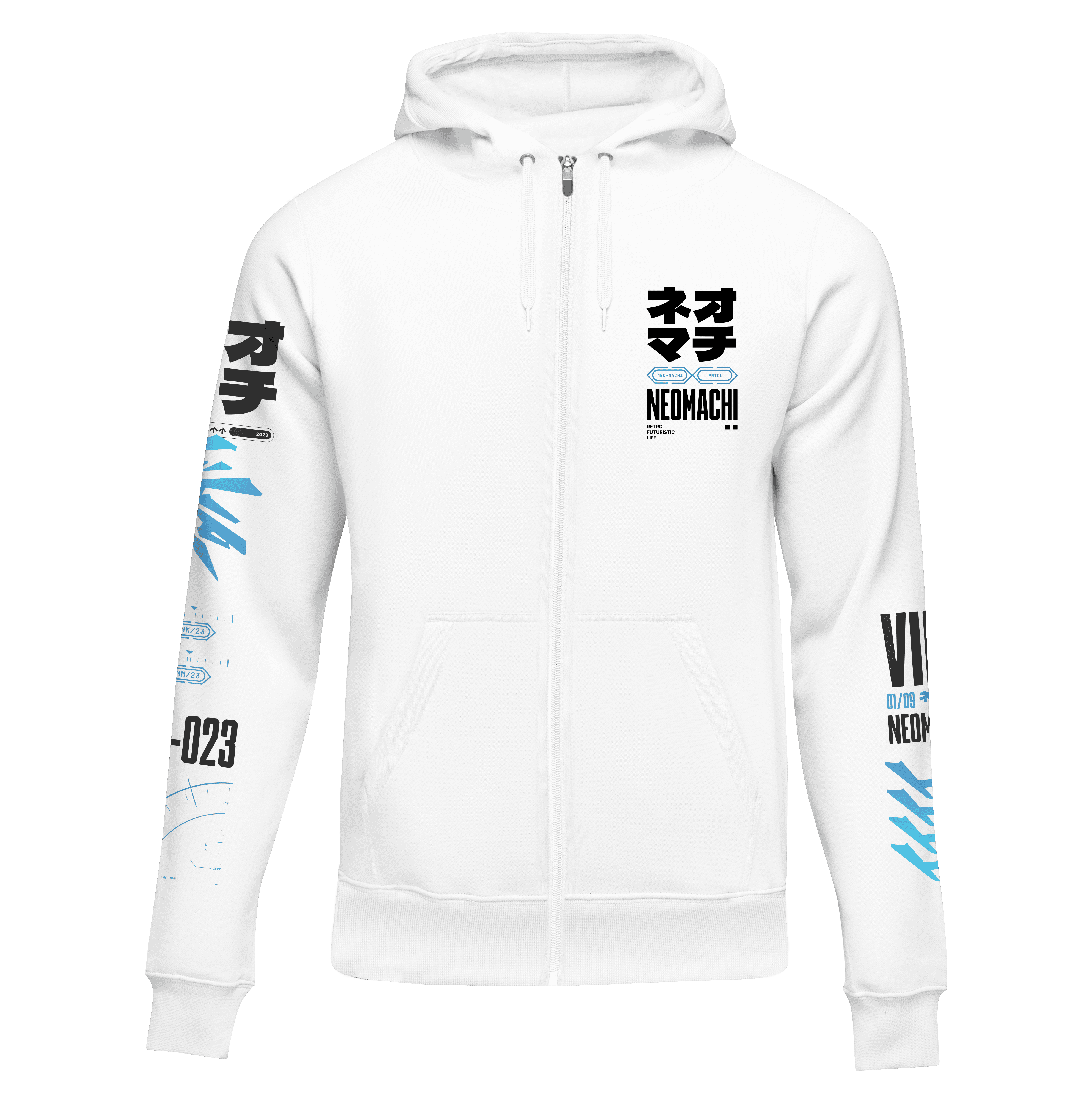 VILE ZIP HOODIE Cyberpunk White
