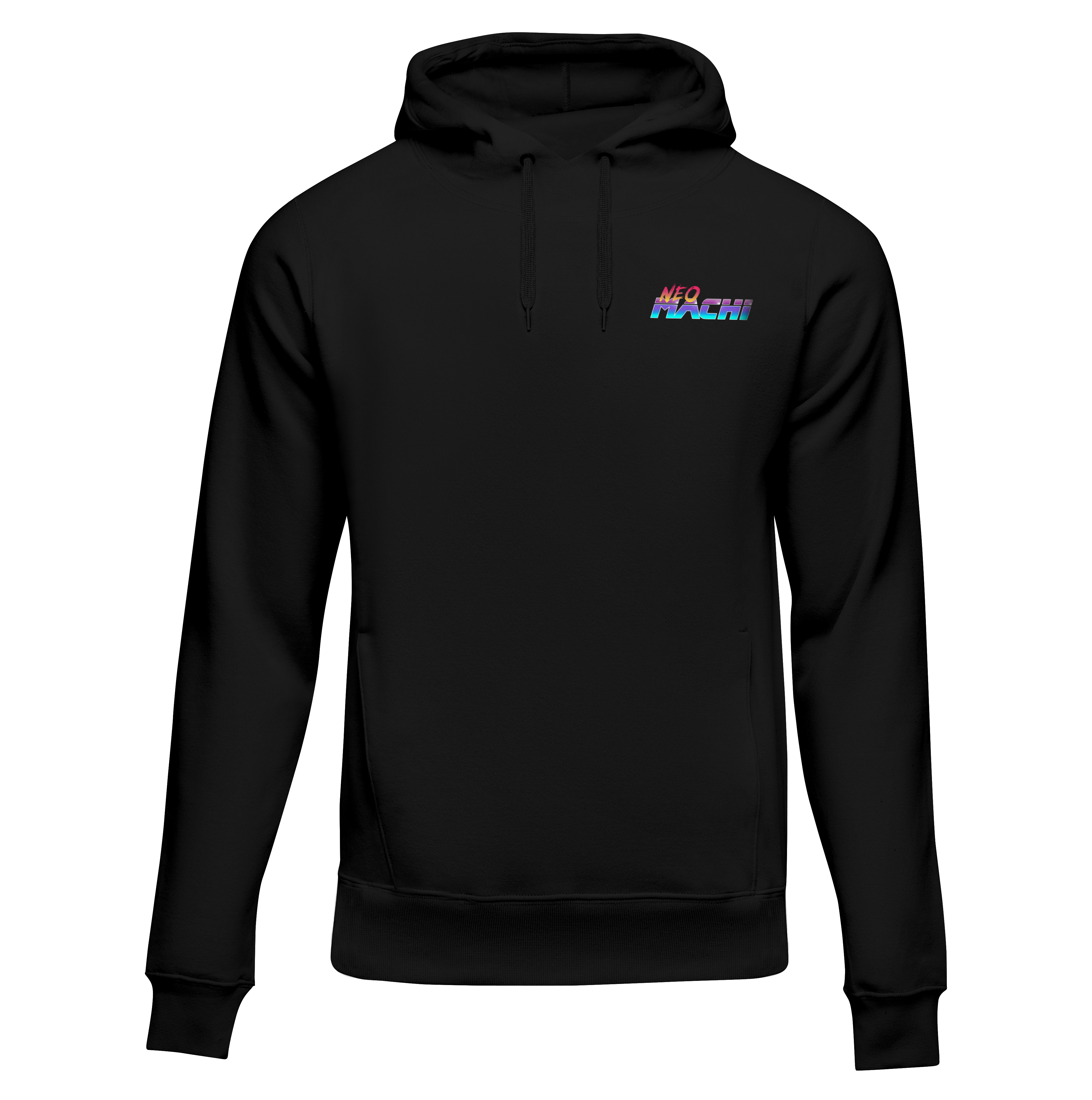 DEBIDO HOODIE- Black - front - cyberpunk HOODIE - Neomachi