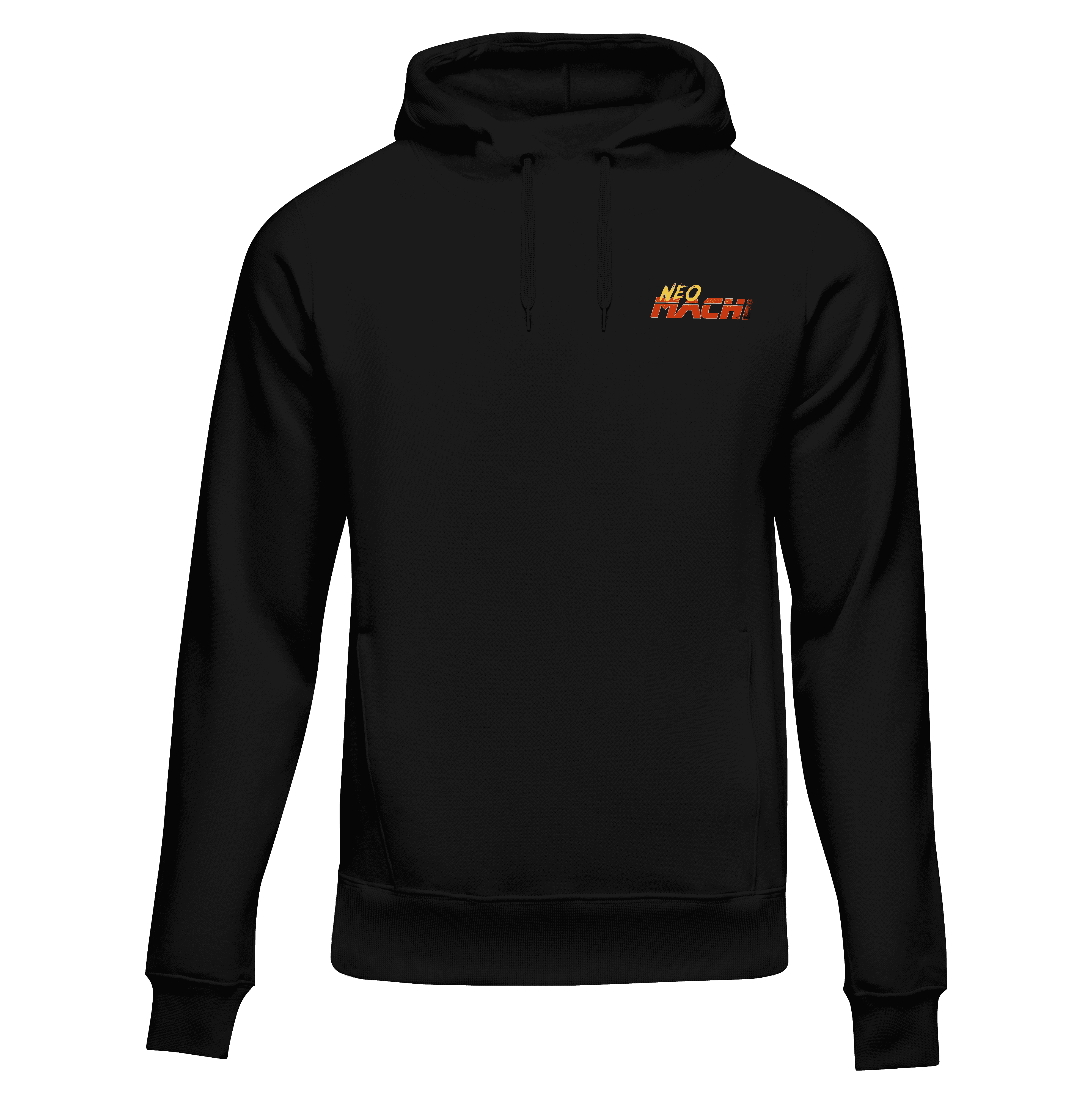 Hinotori Hoodie - Black - Front - cyberpunk Hoodie - Neomachi