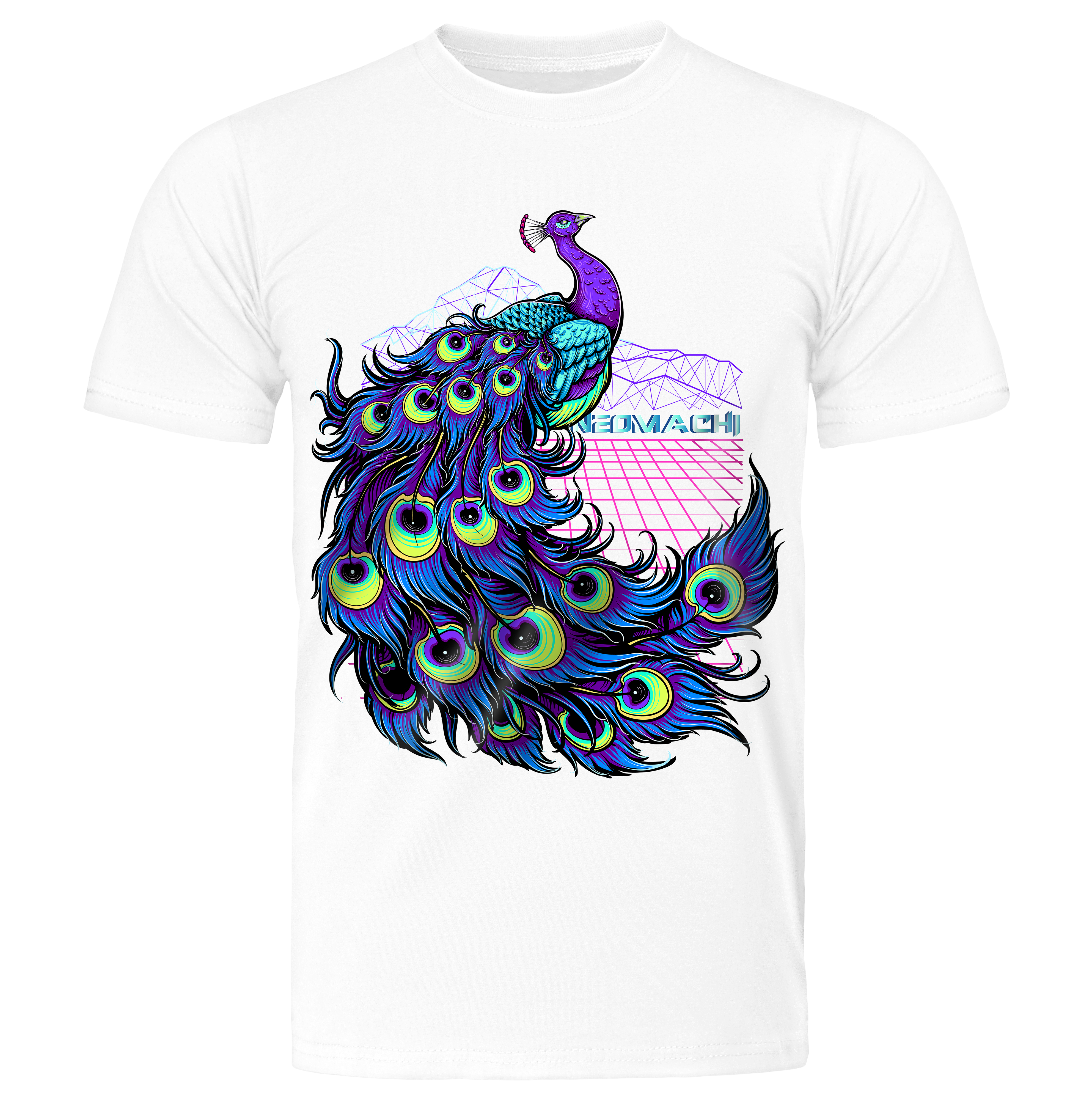 Kuzaku: T-shirt - White - Front - cyberpunk t-shirt - Neomachi