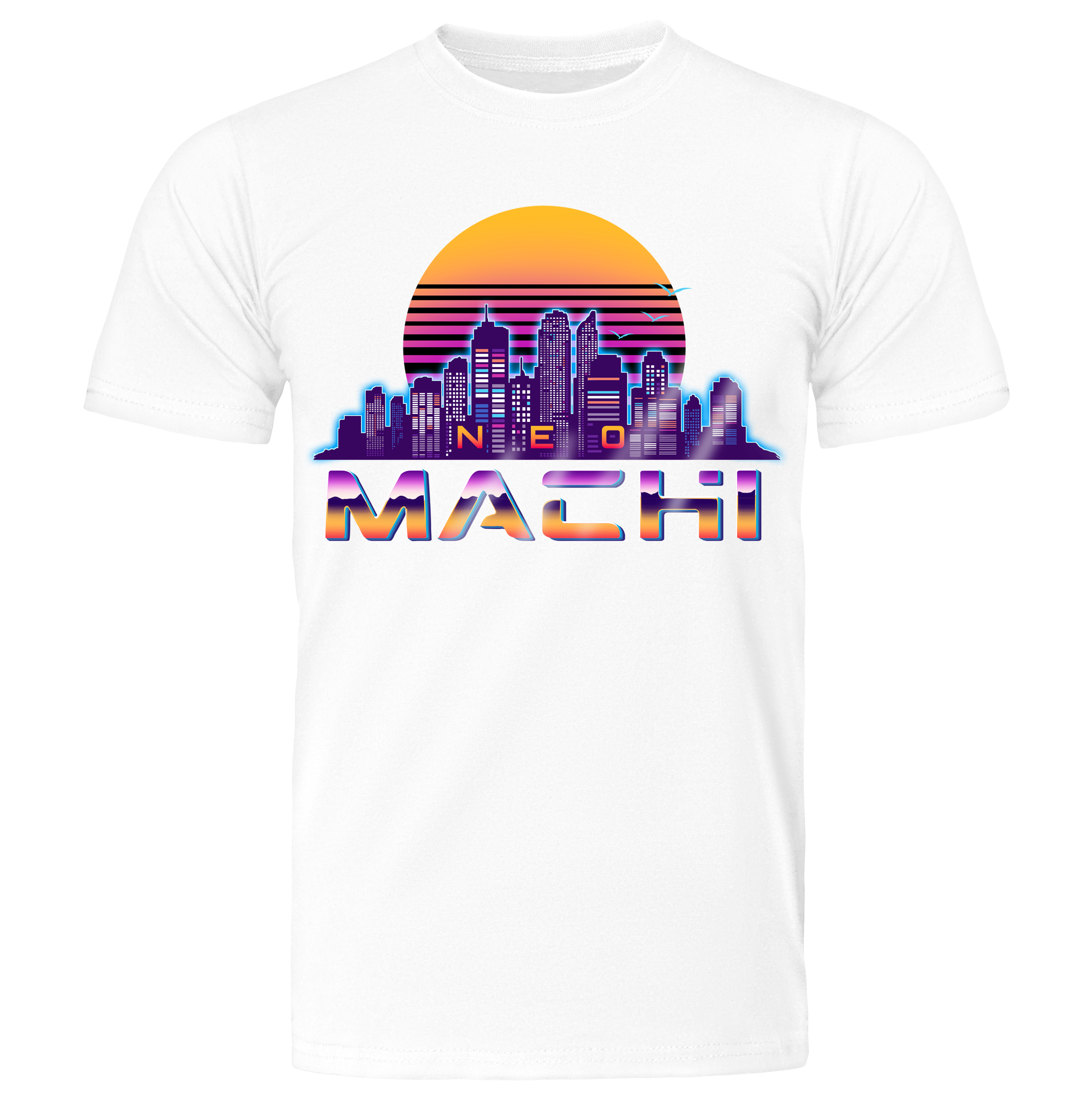 Orijinaru: T-shirt - White - Front - cyberpunk t-shirt - Neomachi