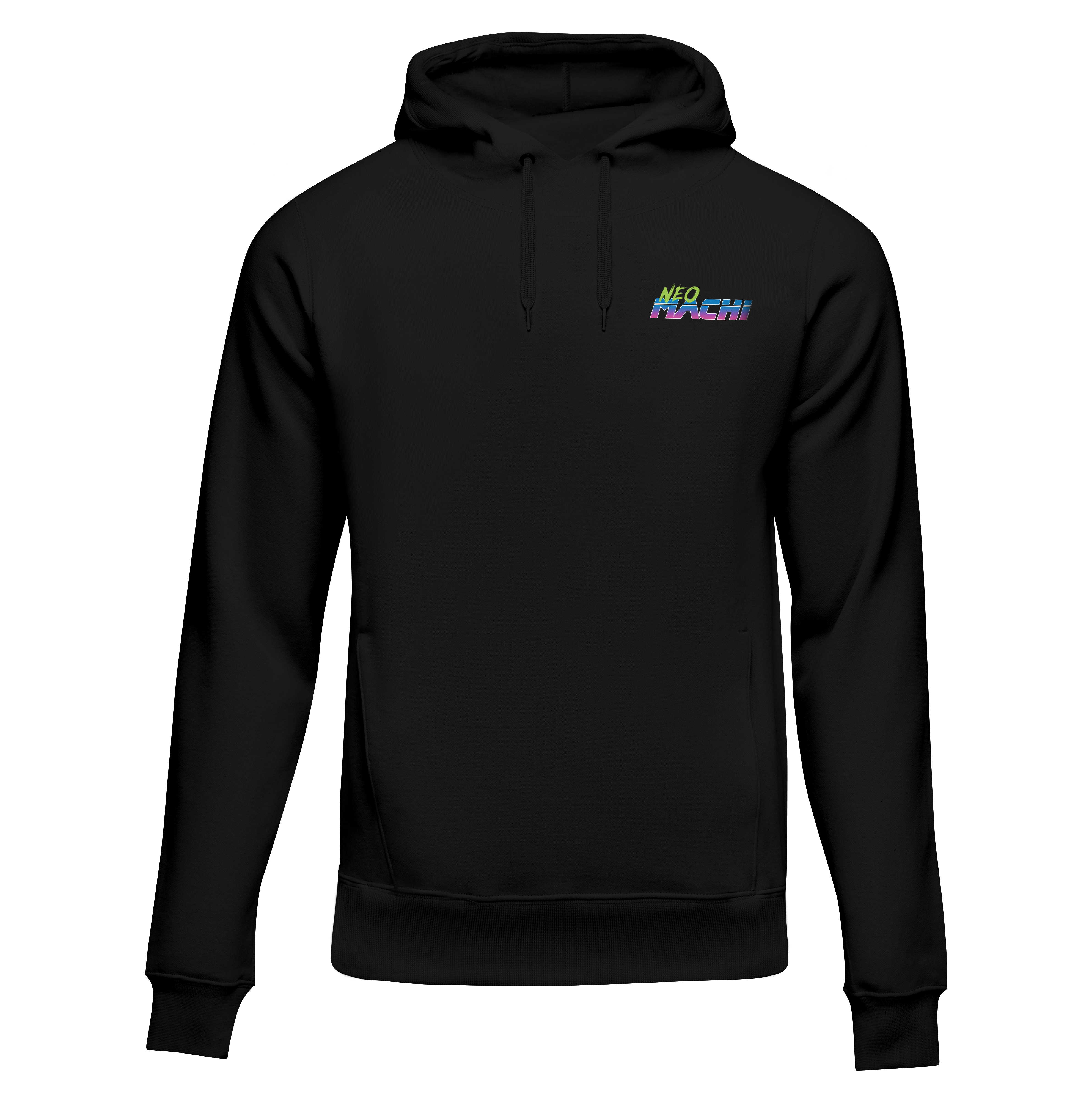RYUJIN: Hoodie - Black - Front- cyberpunk Hoodie - Neomachi