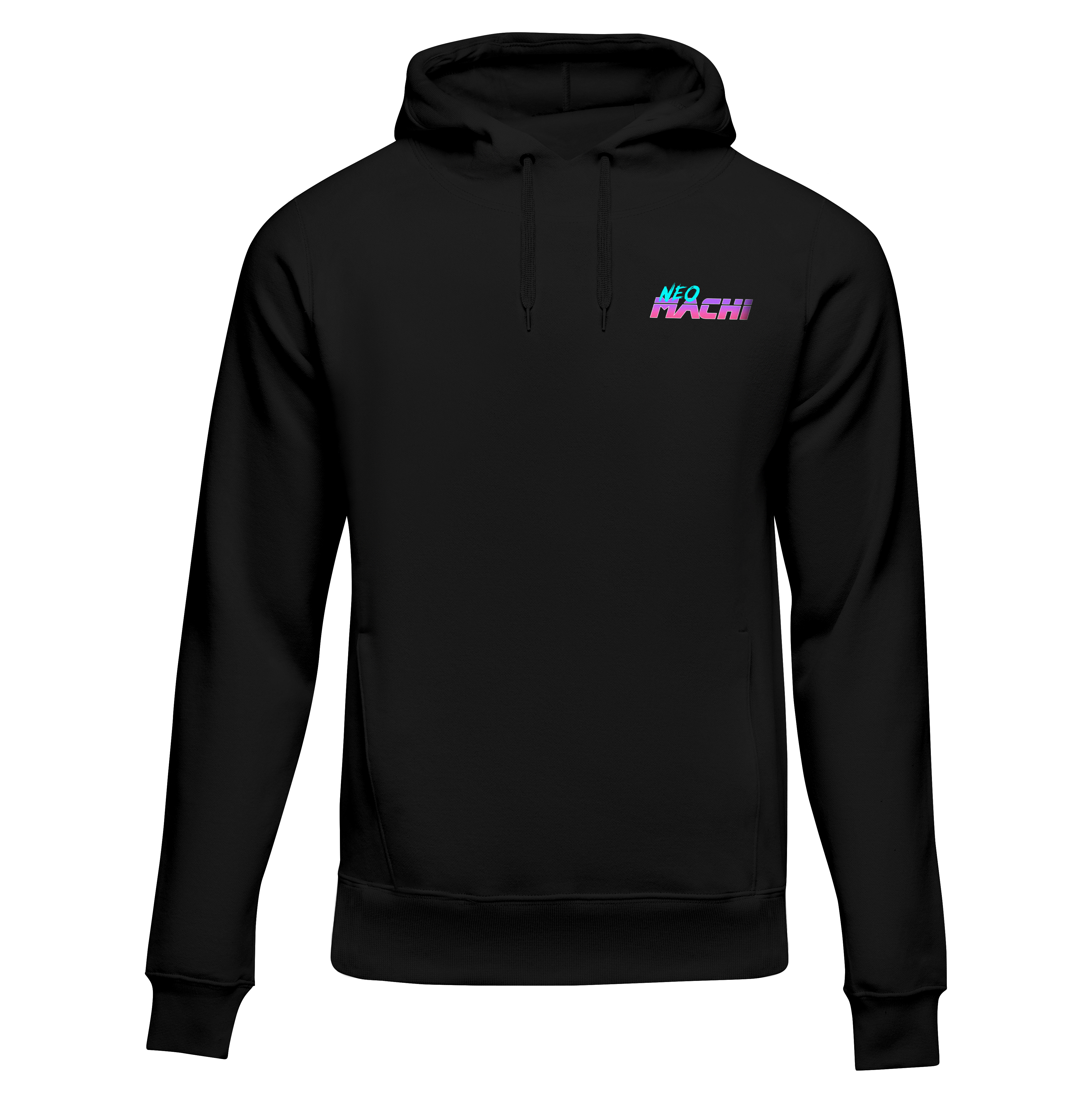 SENSU HOODIE - Black - Front - cyberpunk HOODIE - Neomachi
