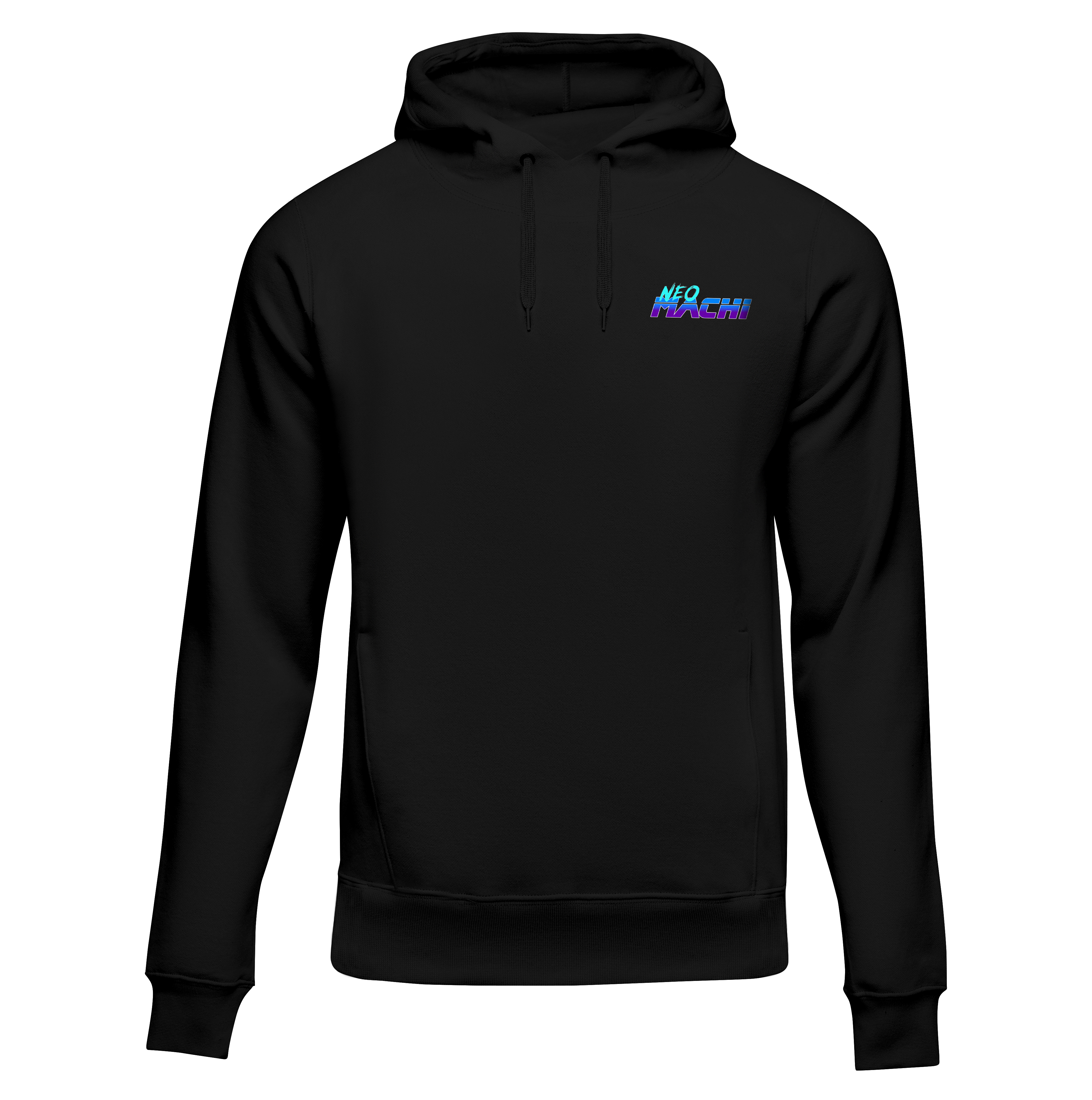 Komainu: Hoodie - Black - Front - cyberpunk HOODIE - Neomachi