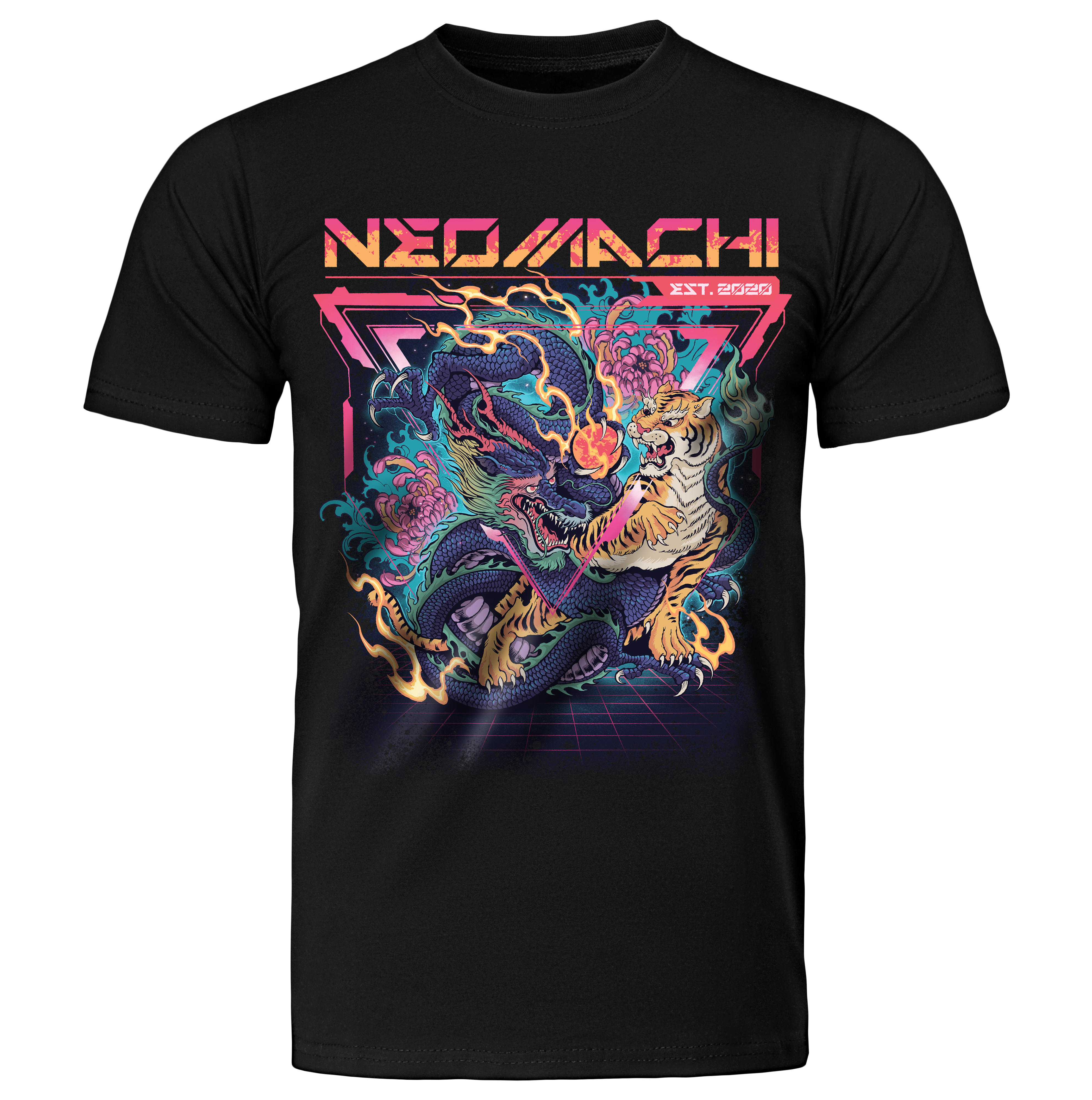 SENTŌ: T-SHIRT - Black - Front - cyberpunk t-shirt - Neomachi