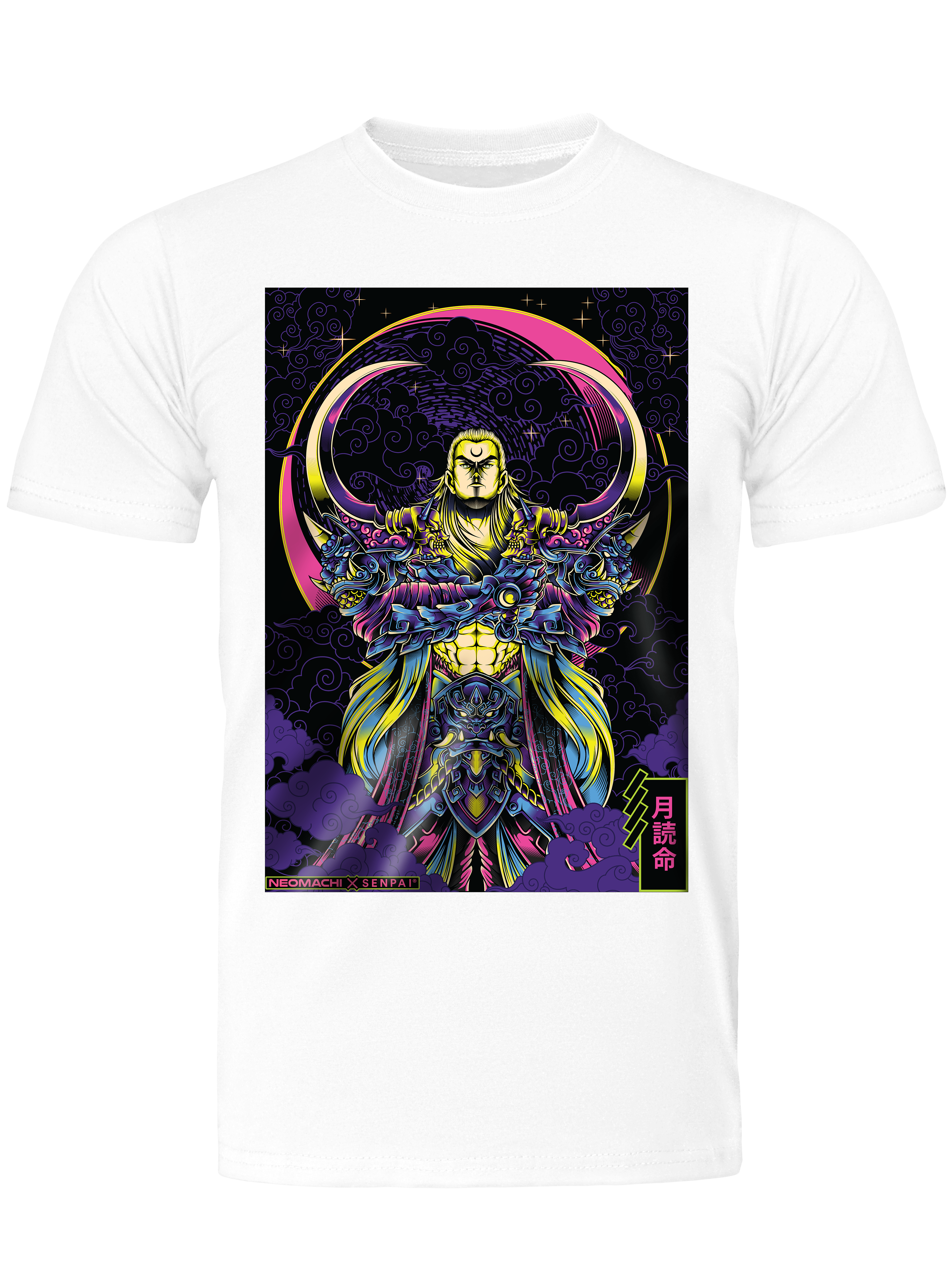 TSUKUYOMI: T-SHIRT - White - Front - cyberpunk t-shirt - Neomachi