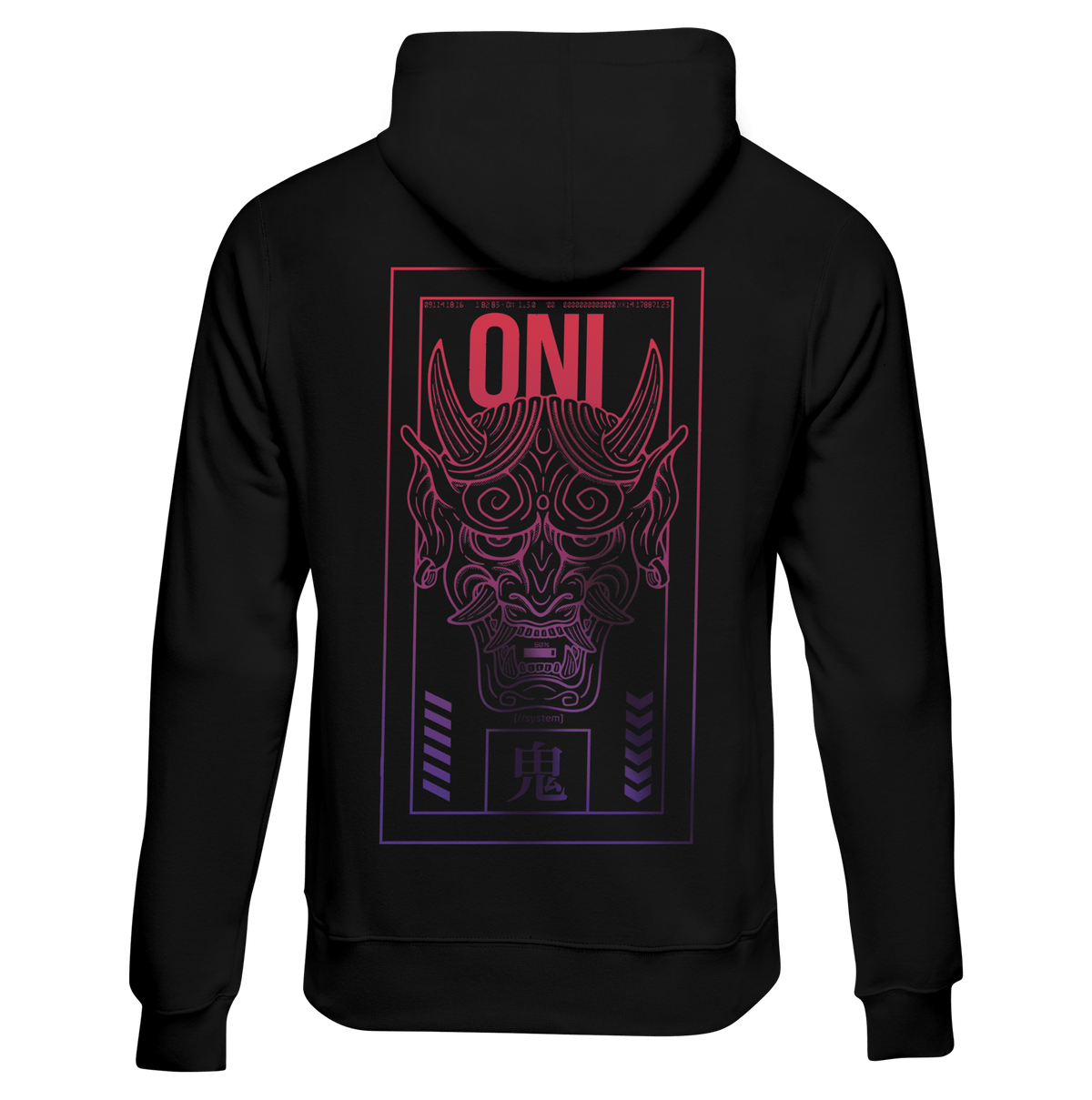 AKUMA Oni demon cyberpunk hoodie by NEOMACHI