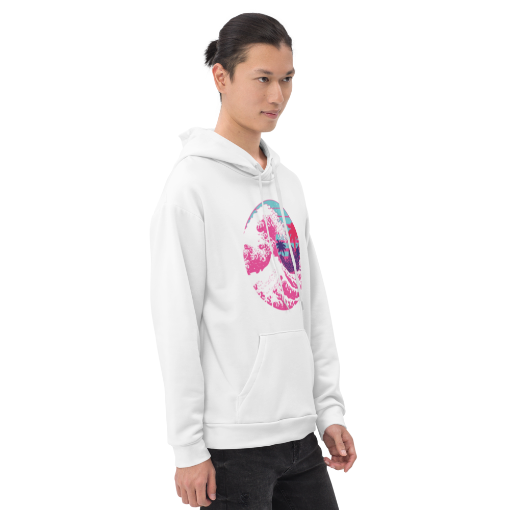 RETORONA-HA: HOODIE - White - Back - cyberpunk HOODIE - Neomachi