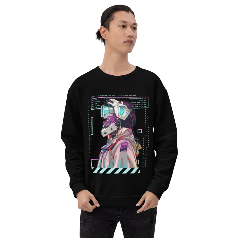 APPUGURĒDO Sweater - Black - Front - cyberpunk Sweater - Neomachi