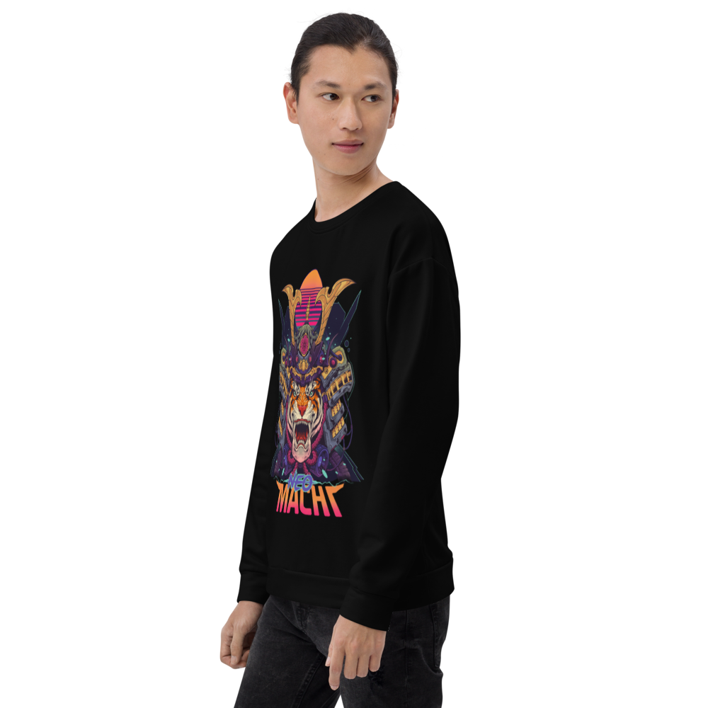 SAMURAITAIGĀ: SWEATER - Black - Model Front  - cyberpunk sweaters - Neomachi