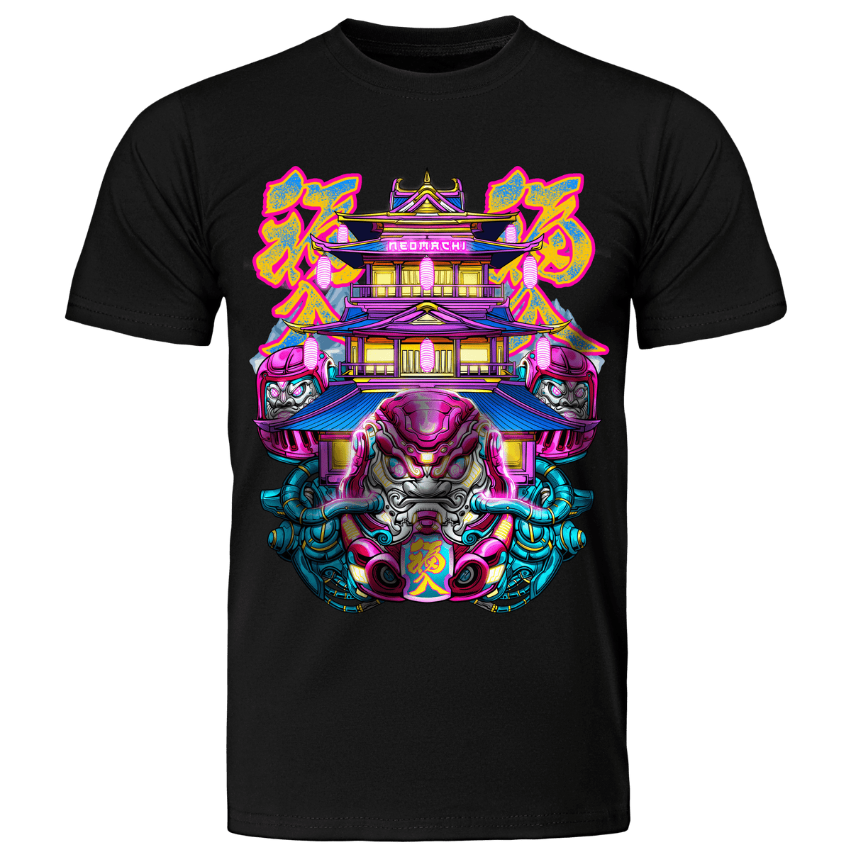 DARUMA: T - SHIRT - NEOMACHI - Cyberpunk - Techwear - Gaming