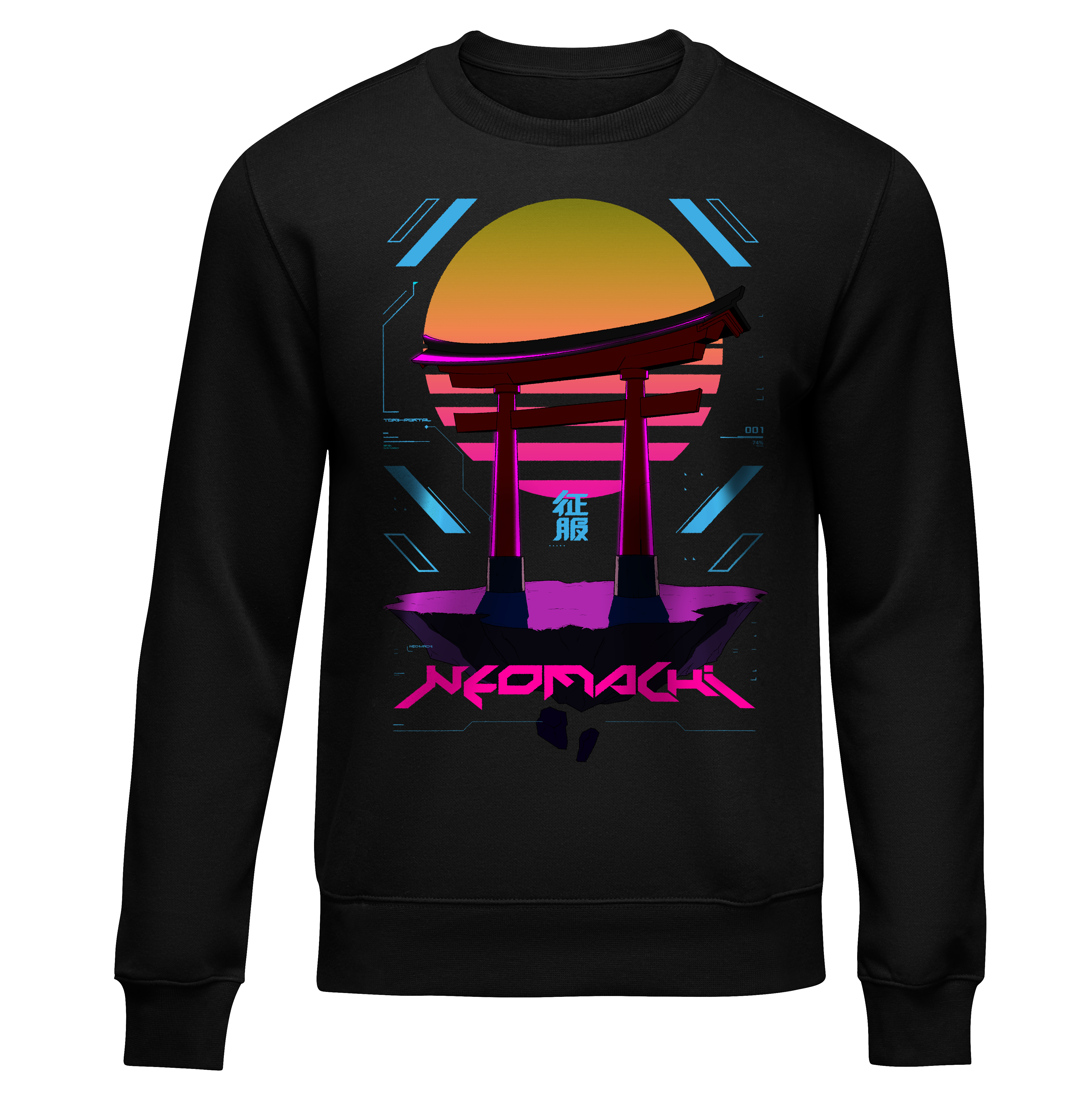 TORII: SWEATER  - Black - Front - cyberpunk sweaters - Neomachi