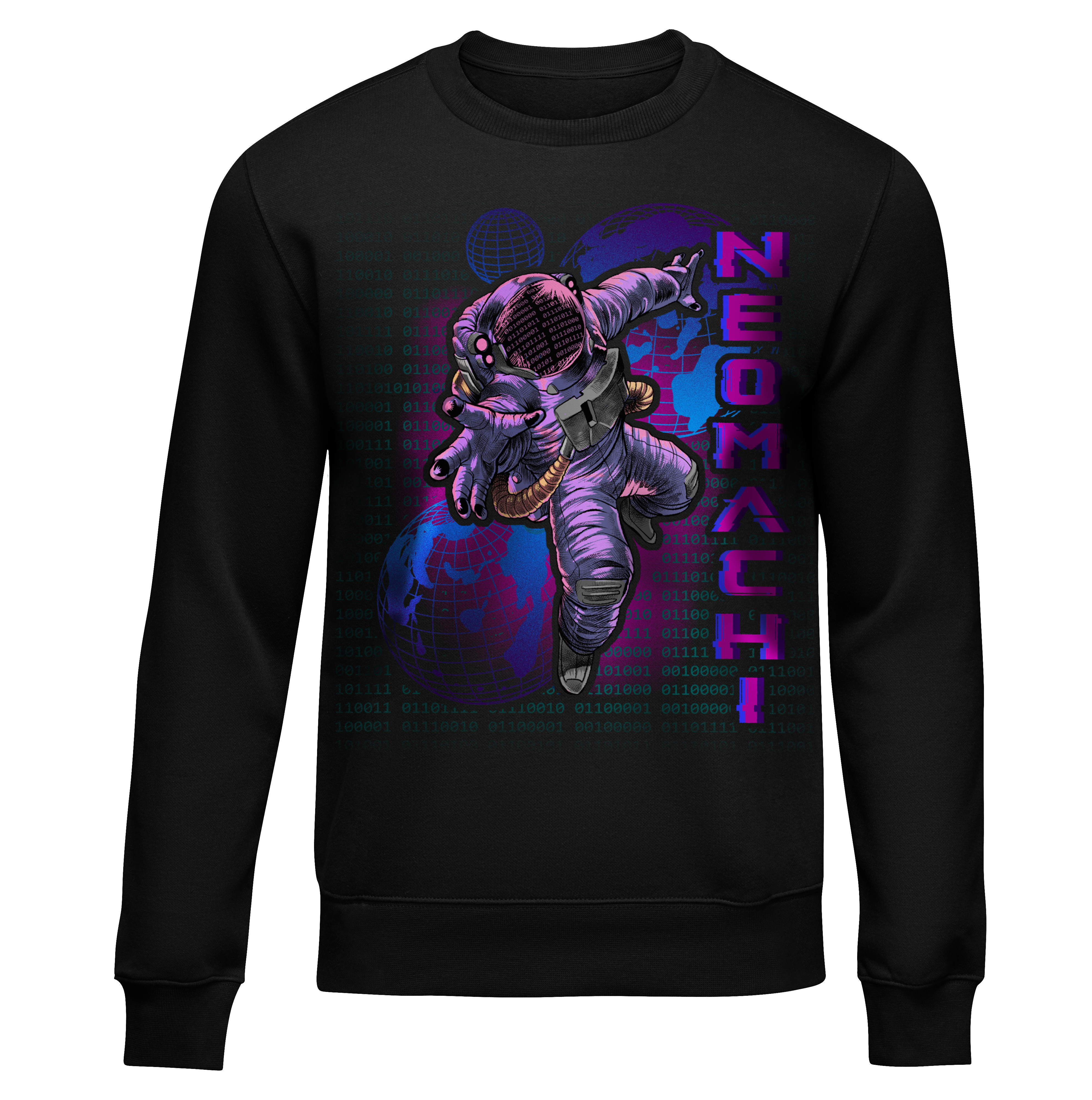 SAIBĀSUPĒSU: SWEATER - Black - Front - cyberpunk sweaters - Neomachi