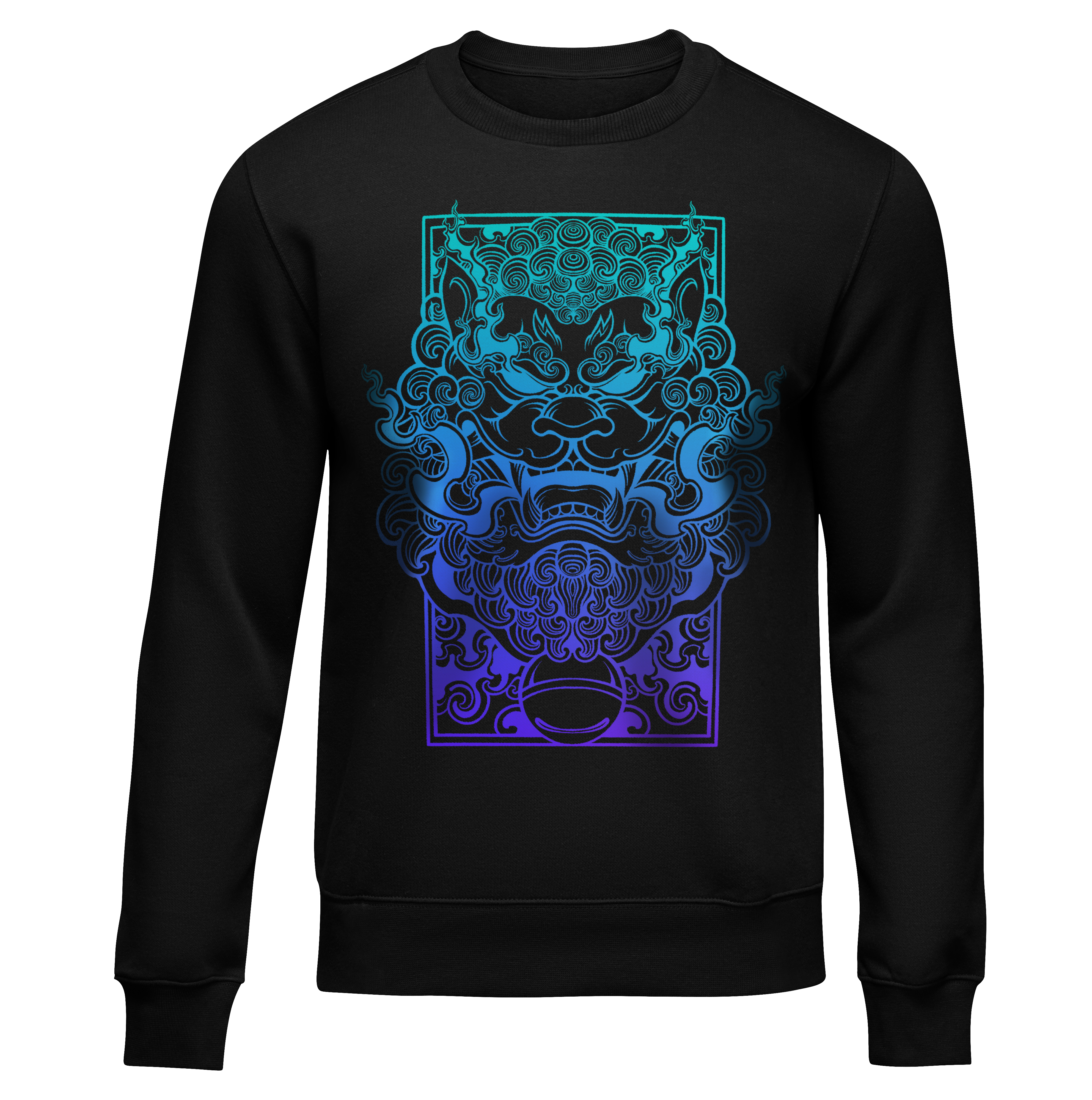 Komainu: Sweater - Black - Front - cyberpunk sweaters - Neomachi
