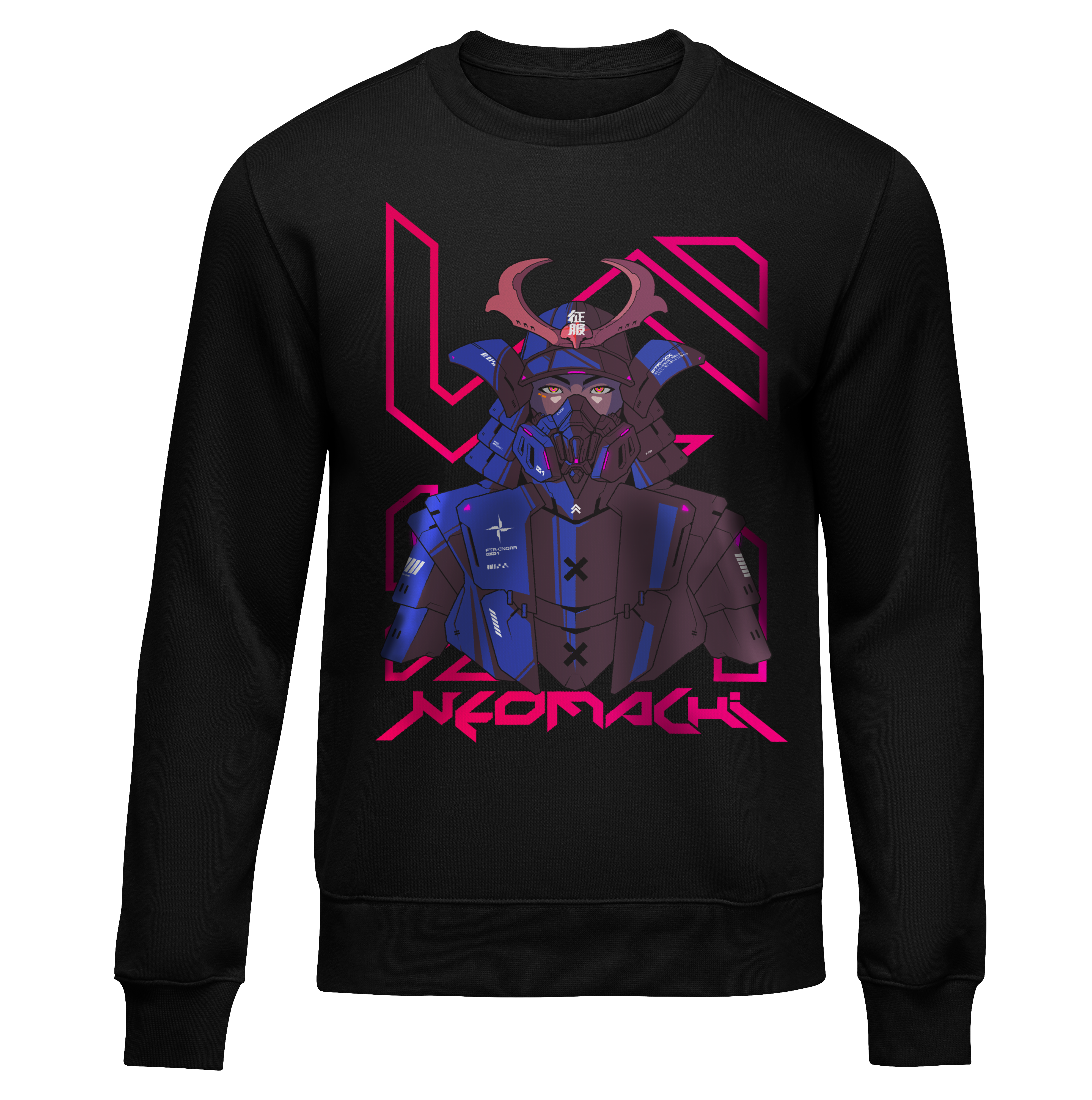 5amur41 sweaters - Black - Front - cyberpunk sweaters - Neomachi
