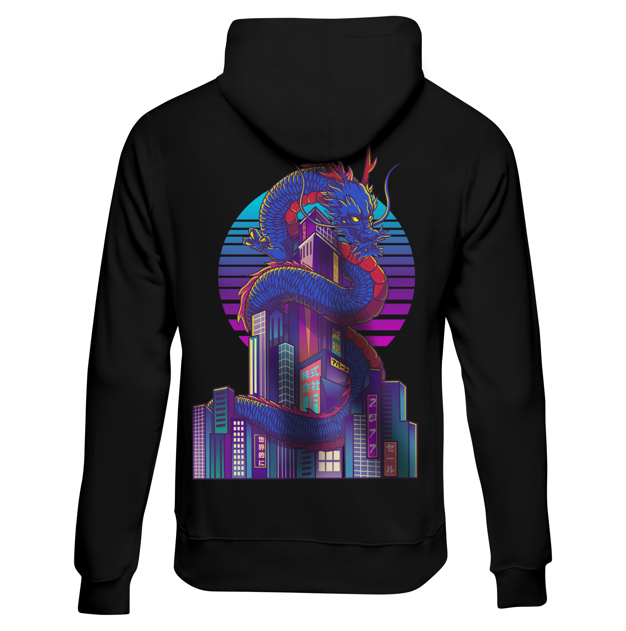 DORAGONTOSHI: HOODIE - NEOMACHI - Cyberpunk - Techwear - Gaming