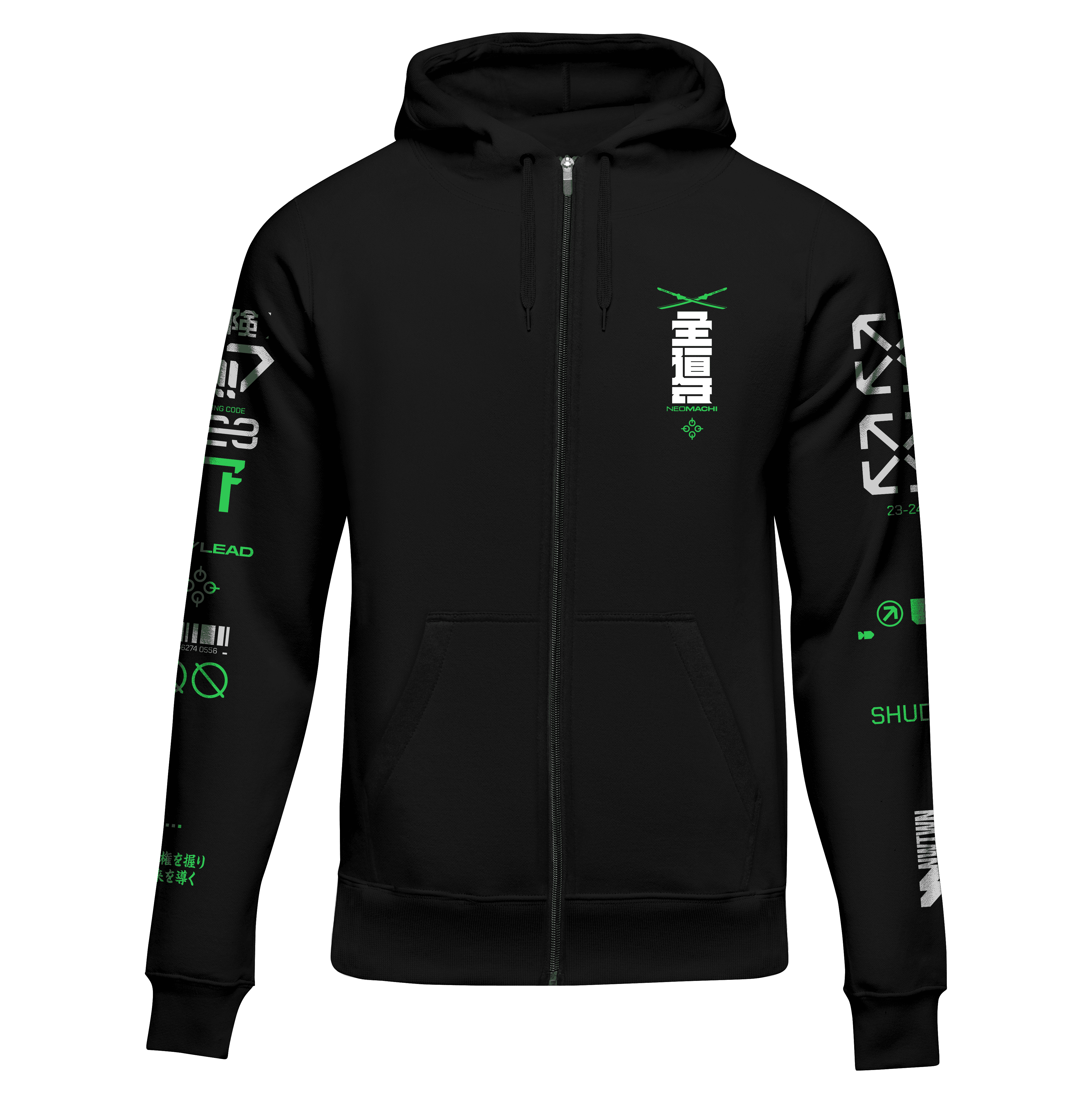 LEAD ZIP HOODIE Cyberpunk Black